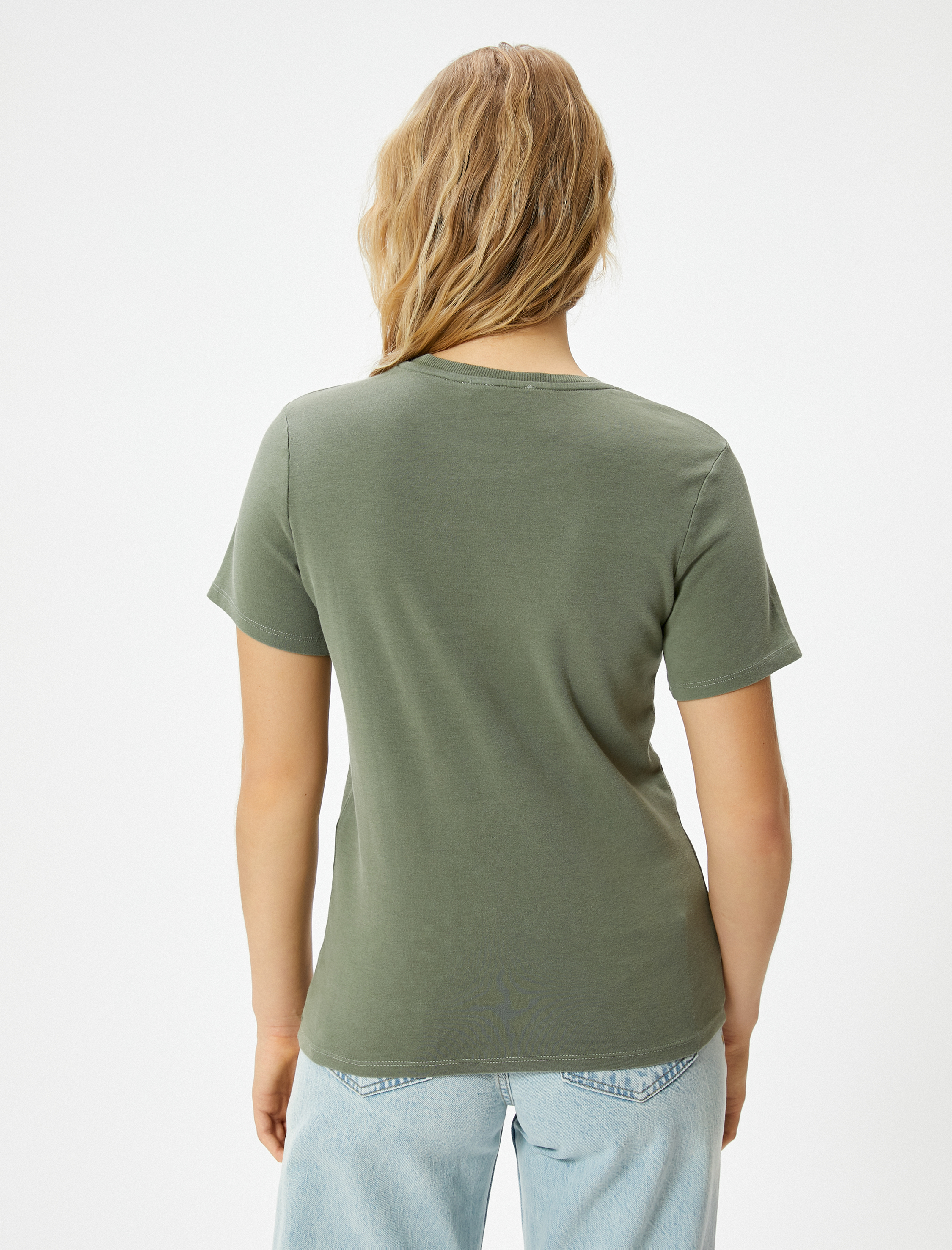   Basic Tişört Kısa Kollu Bisiklet Yaka Standart Kesim Pamuklu