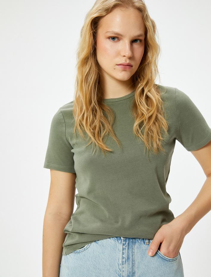  Basic Tişört Kısa Kollu Bisiklet Yaka Standart Kesim Pamuklu