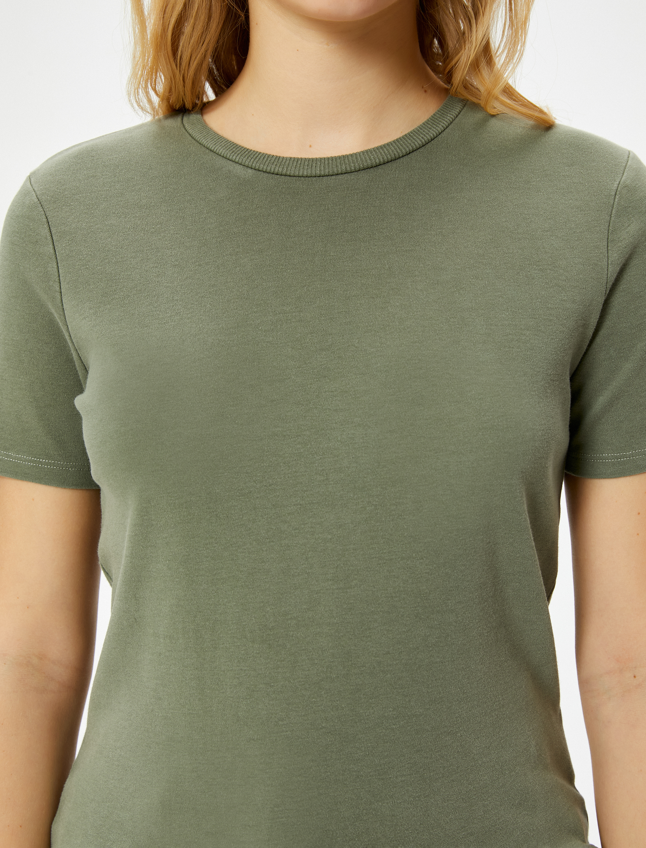   Basic Tişört Kısa Kollu Bisiklet Yaka Standart Kesim Pamuklu