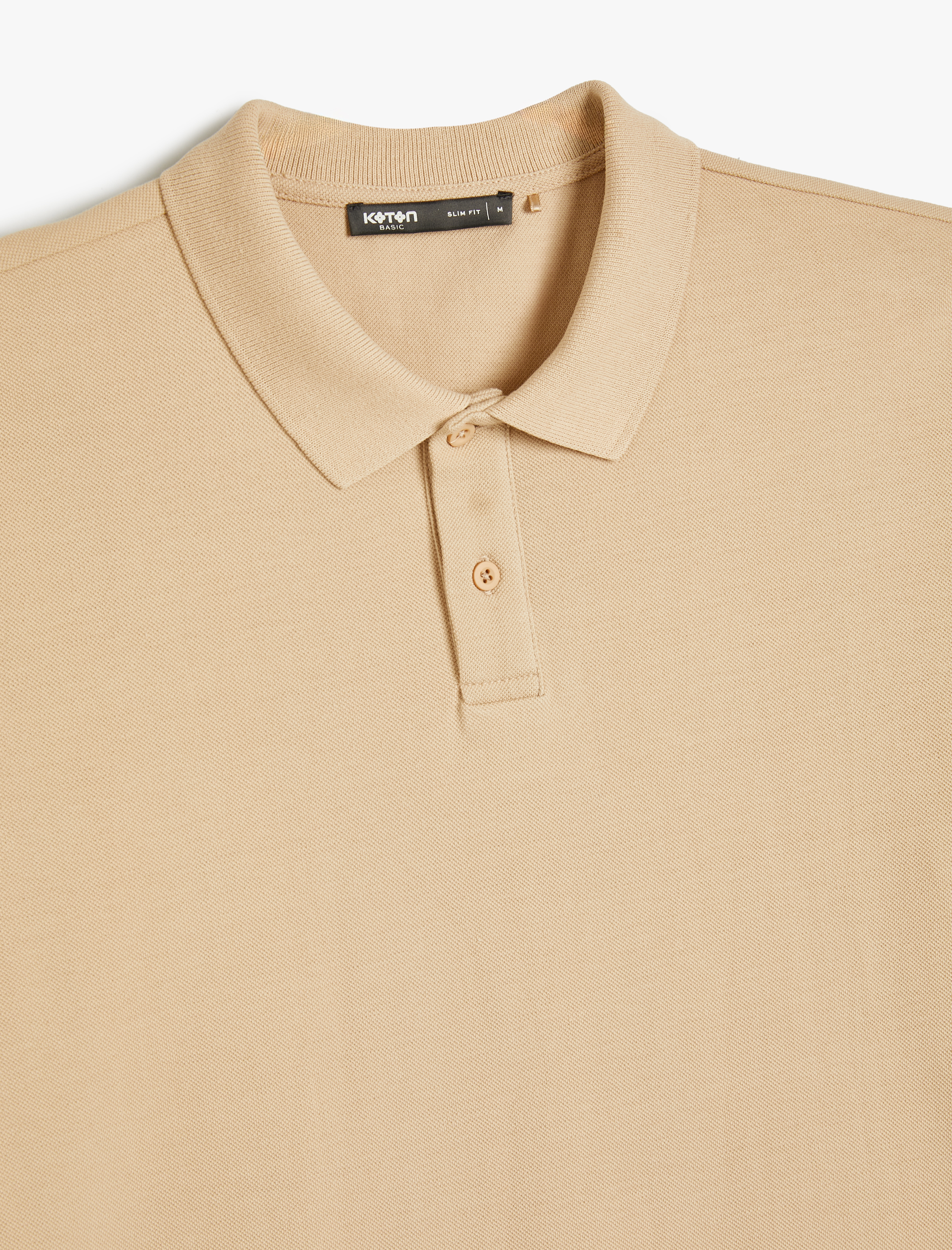 Polo Yaka Tişört Slim Fit Düğmeli Kısa Kollu