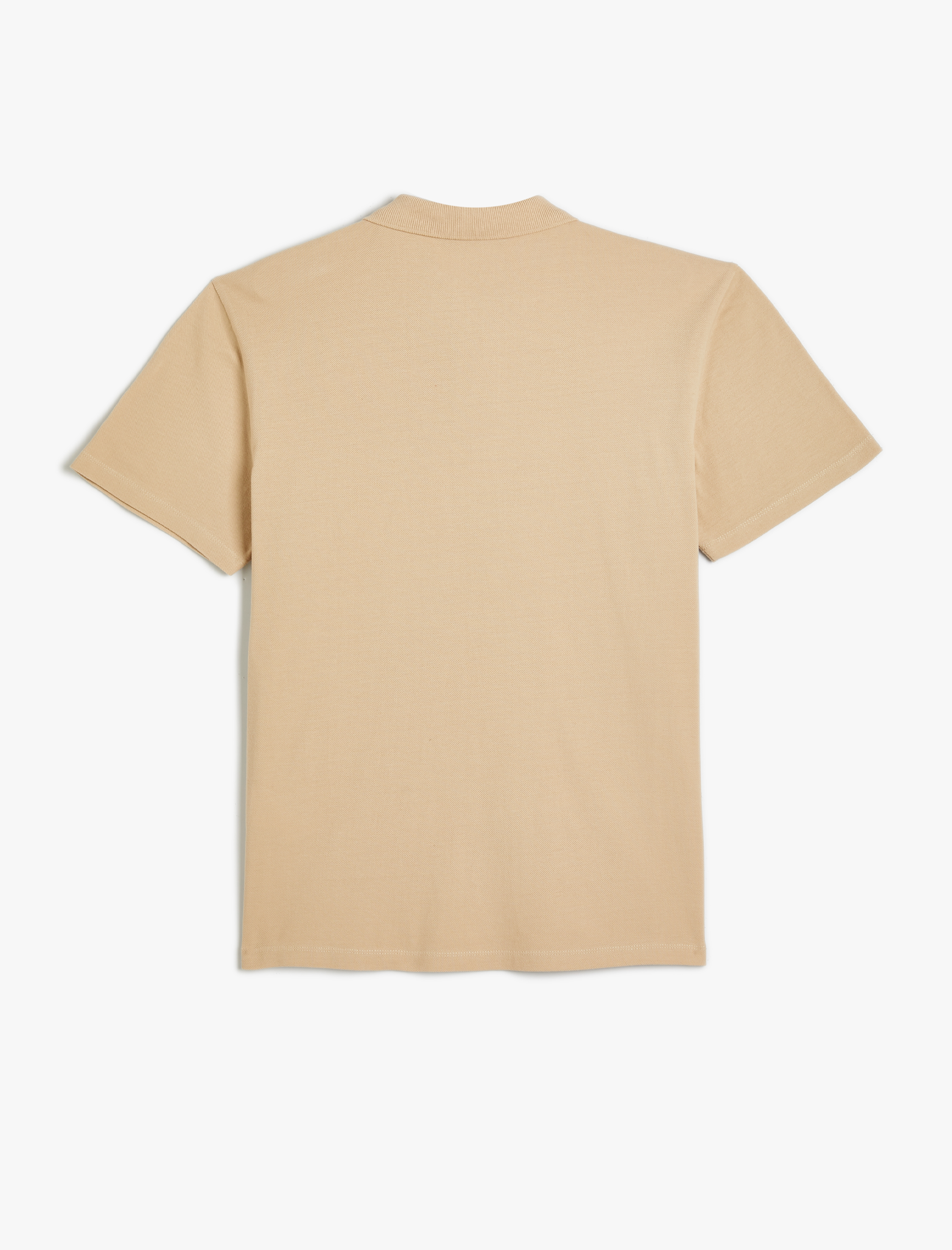 Polo Yaka Tişört Slim Fit Düğmeli Kısa Kollu