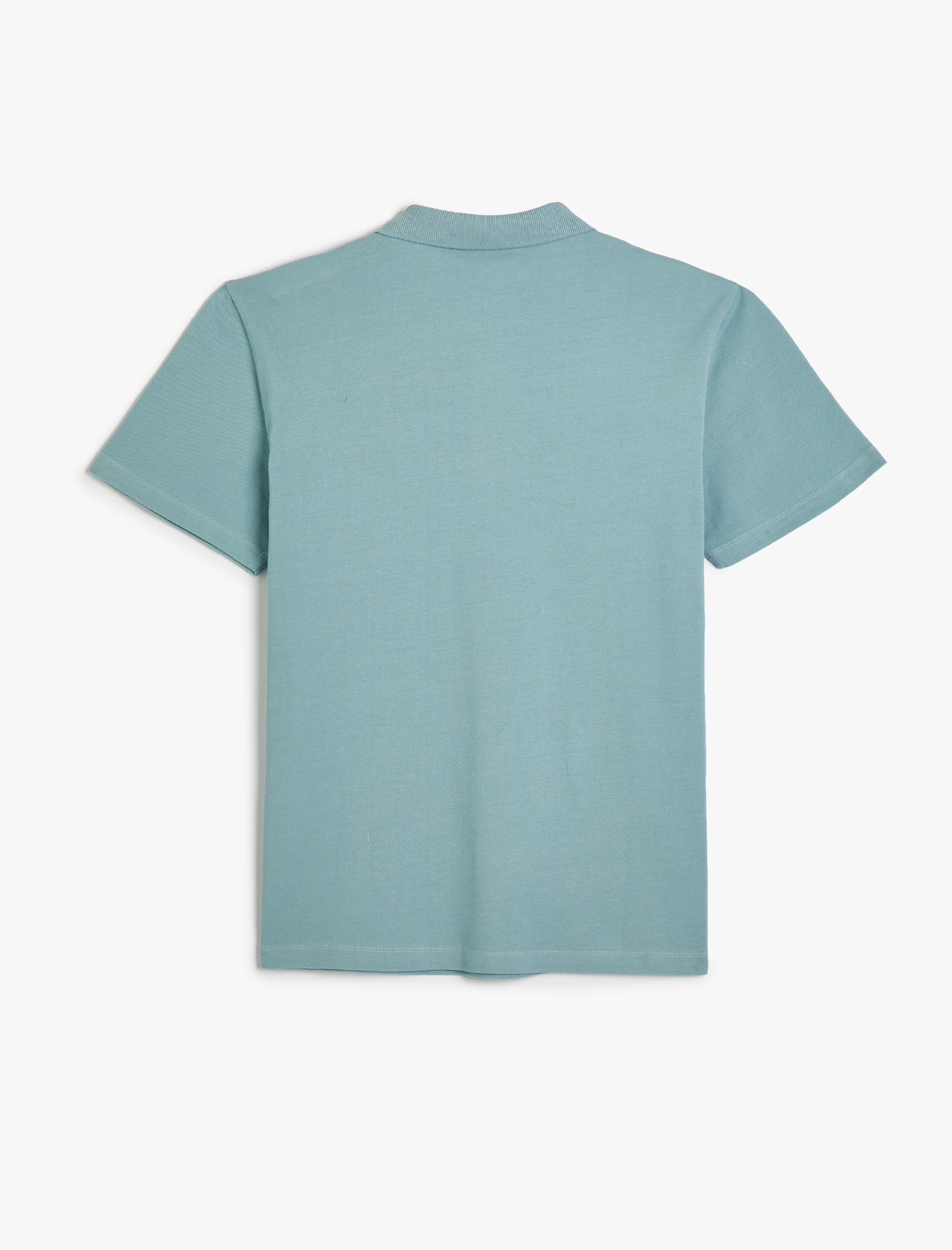 Polo Yaka Tişört Slim Fit Düğmeli Kısa Kollu