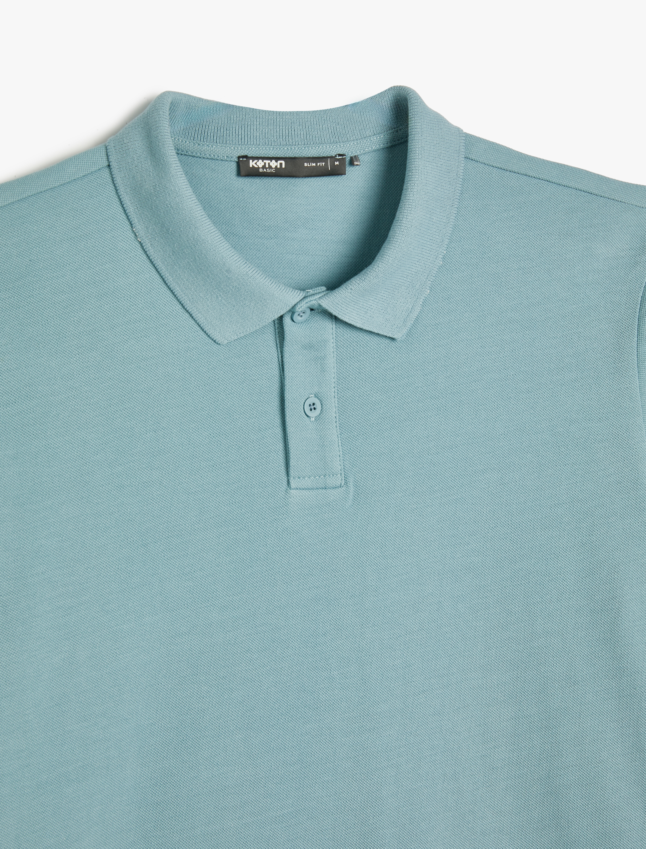 Polo Yaka Tişört Slim Fit Düğmeli Kısa Kollu