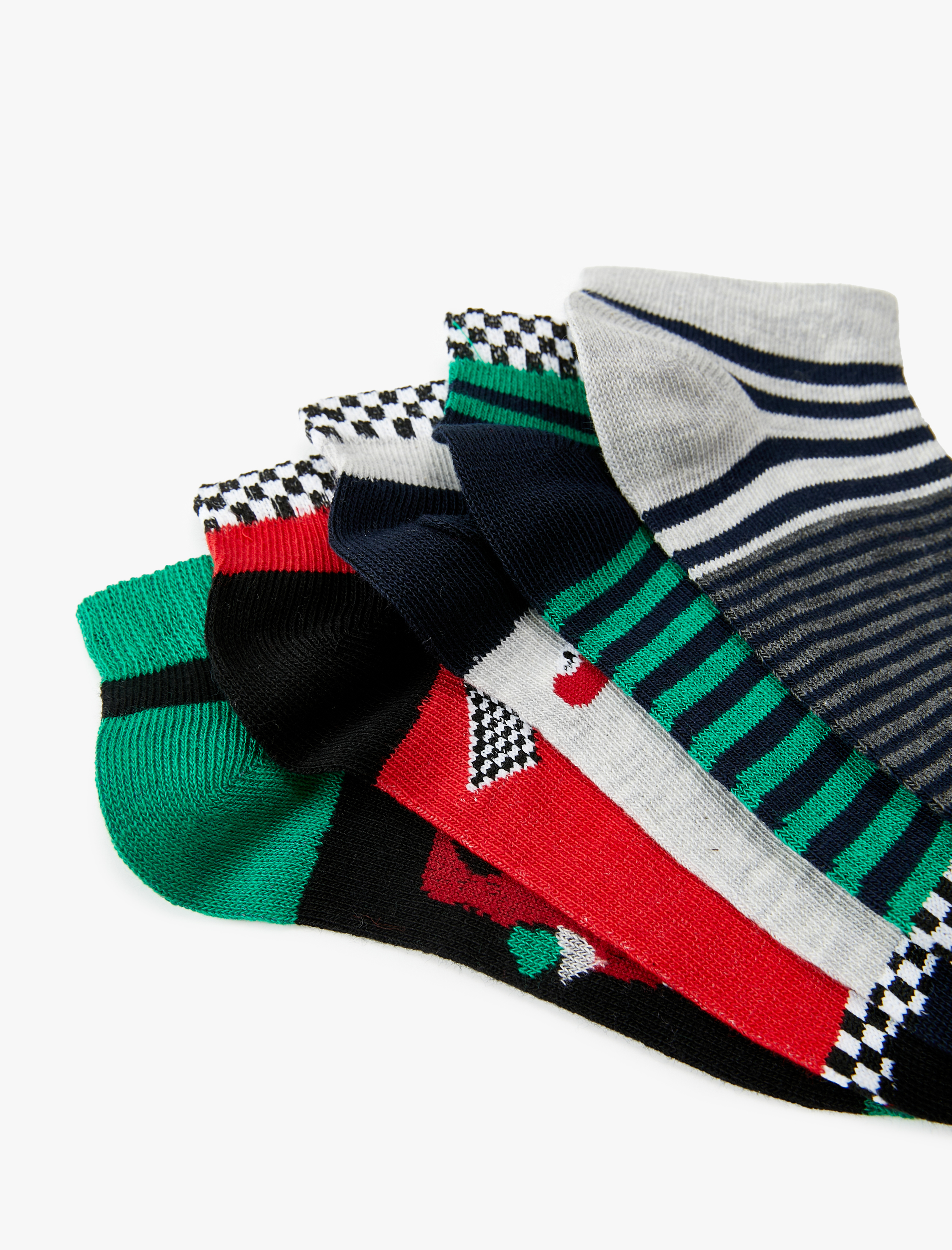  Erkek Çocuk 5'li Çorap Seti Çizgili Çok Renkli