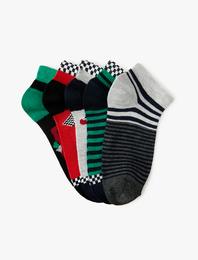 5'li Desenli Patik Çorap Seti