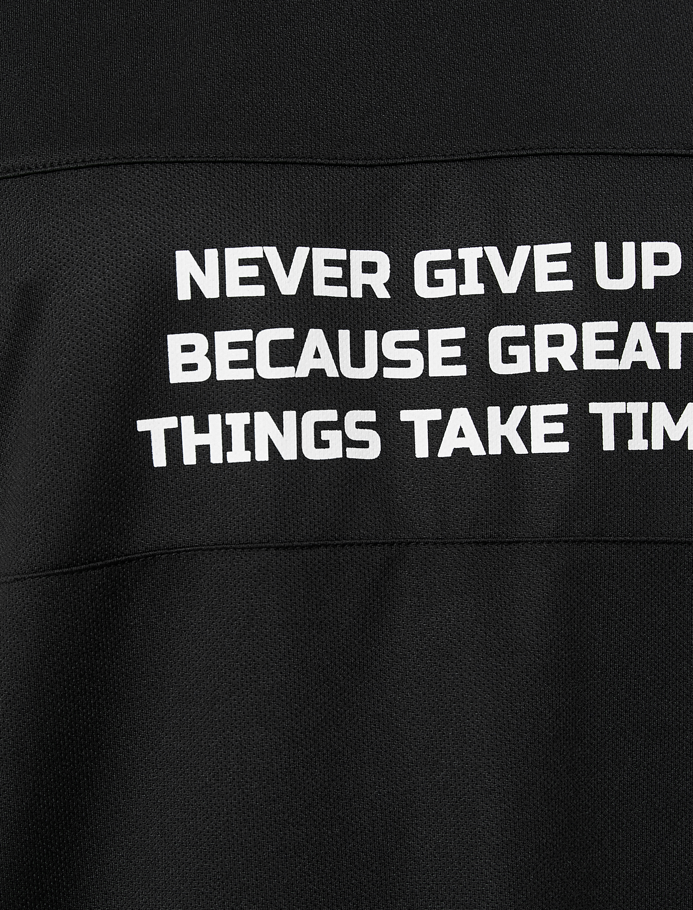   Sporcu Atleti Slogan Baskılı Bisiklet Yaka Kolsuz