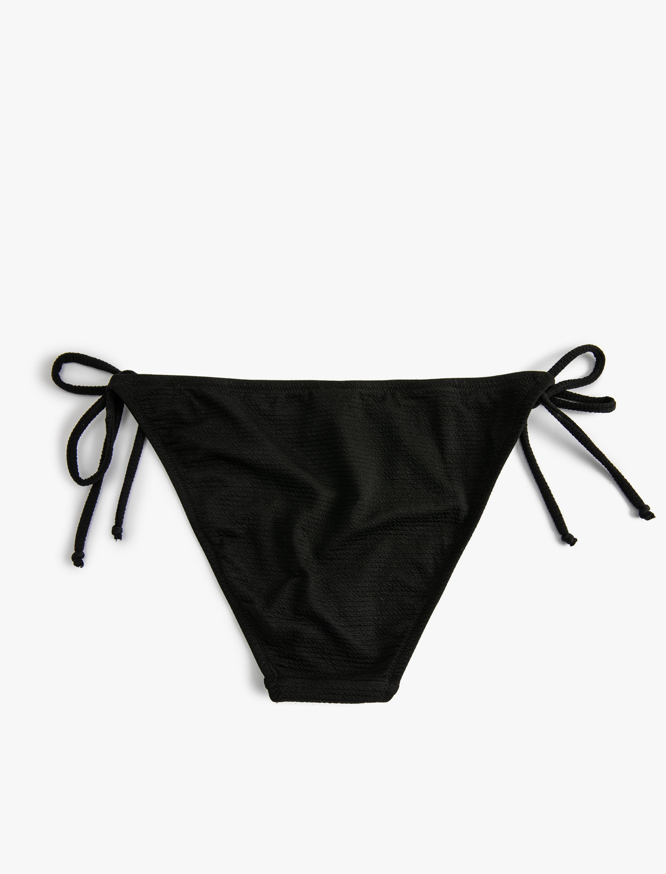   İpli Bikini Altı Yanları Bağlamalı Dokulu Normal Bel