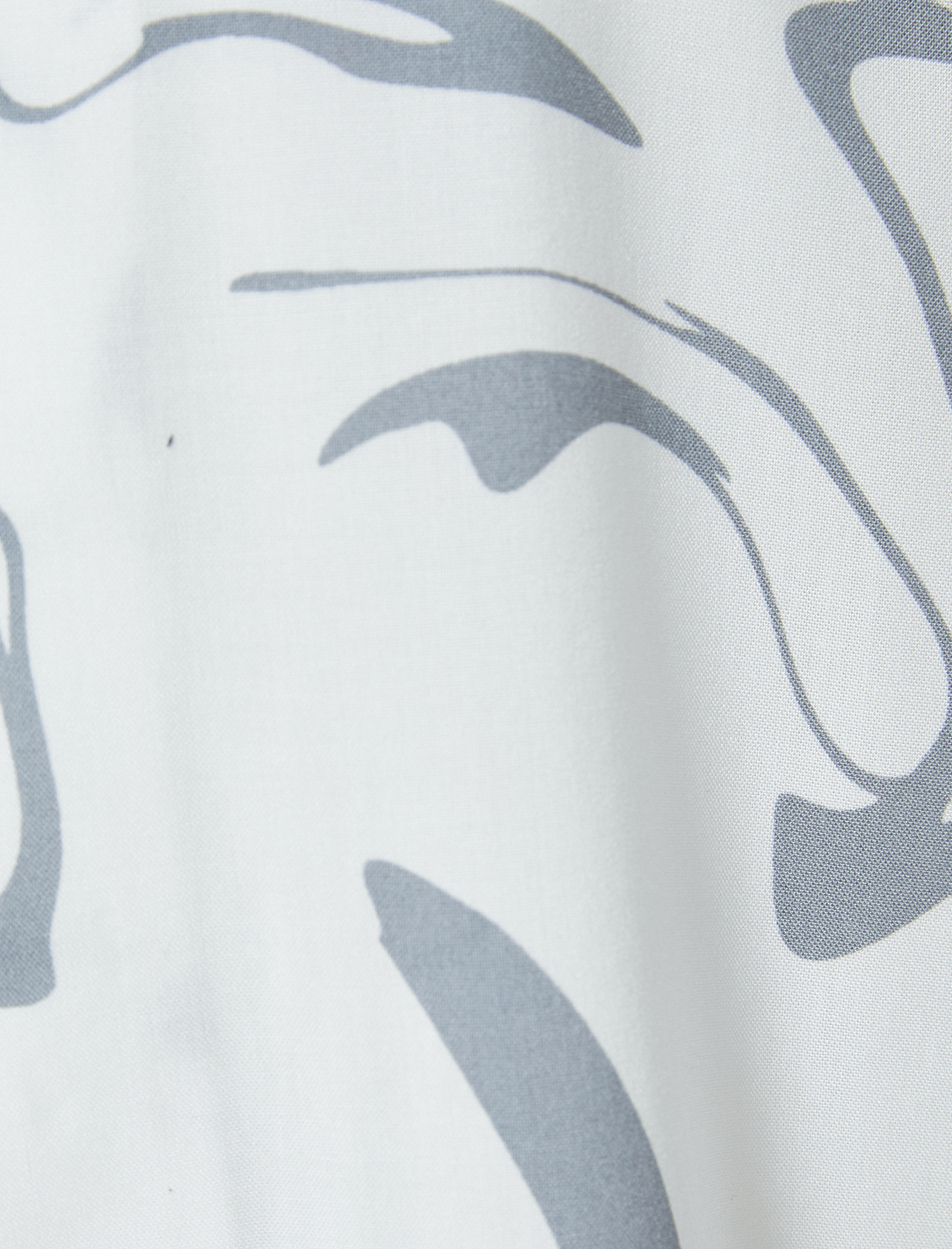   Vintage Gömlek Kısa Kollu Devrik Yaka Desenli Düğmeli Viskon Regular Fit