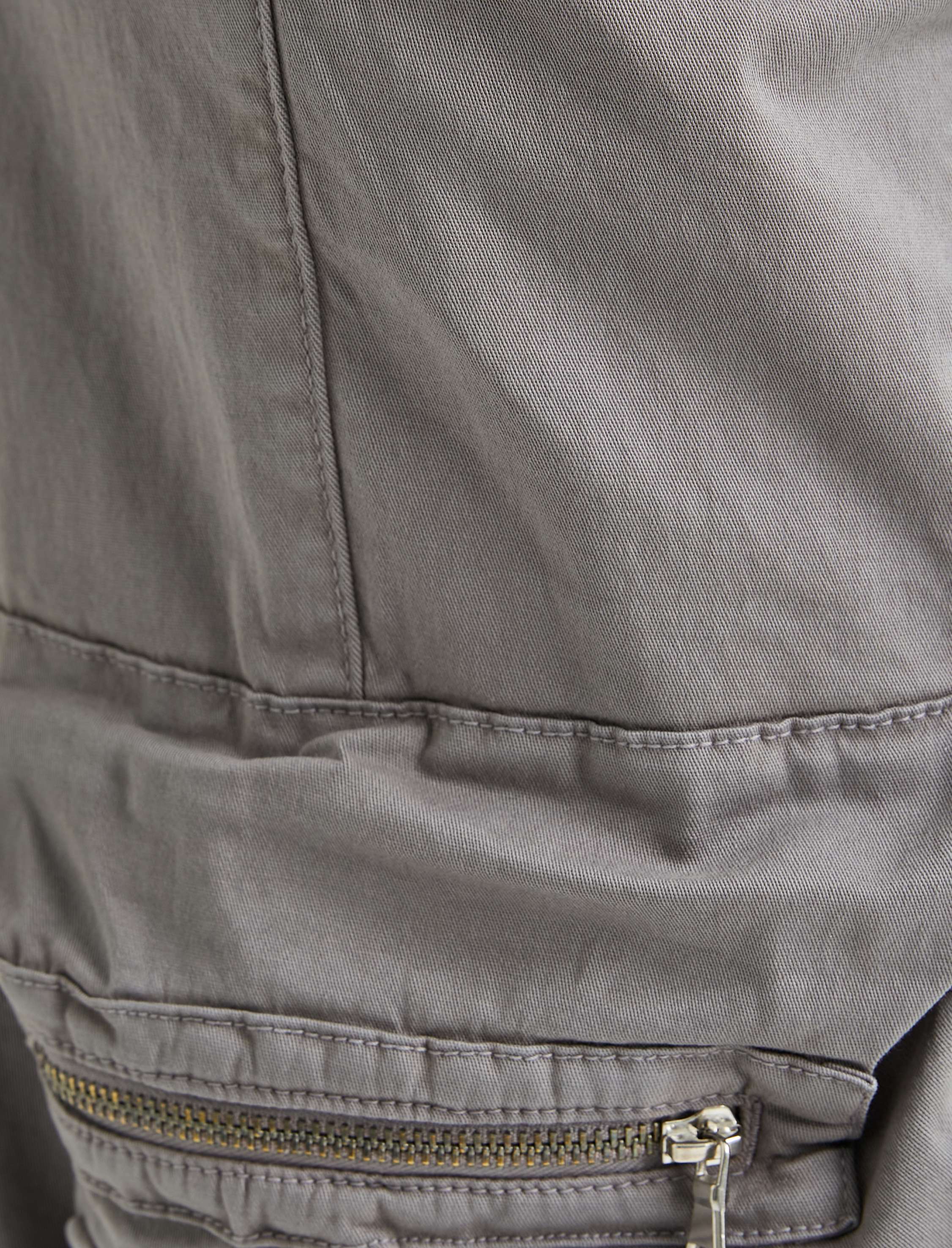   Kargo Cepli Pantolon Düğmeli Rahat Kesim Fermuar Detaylı