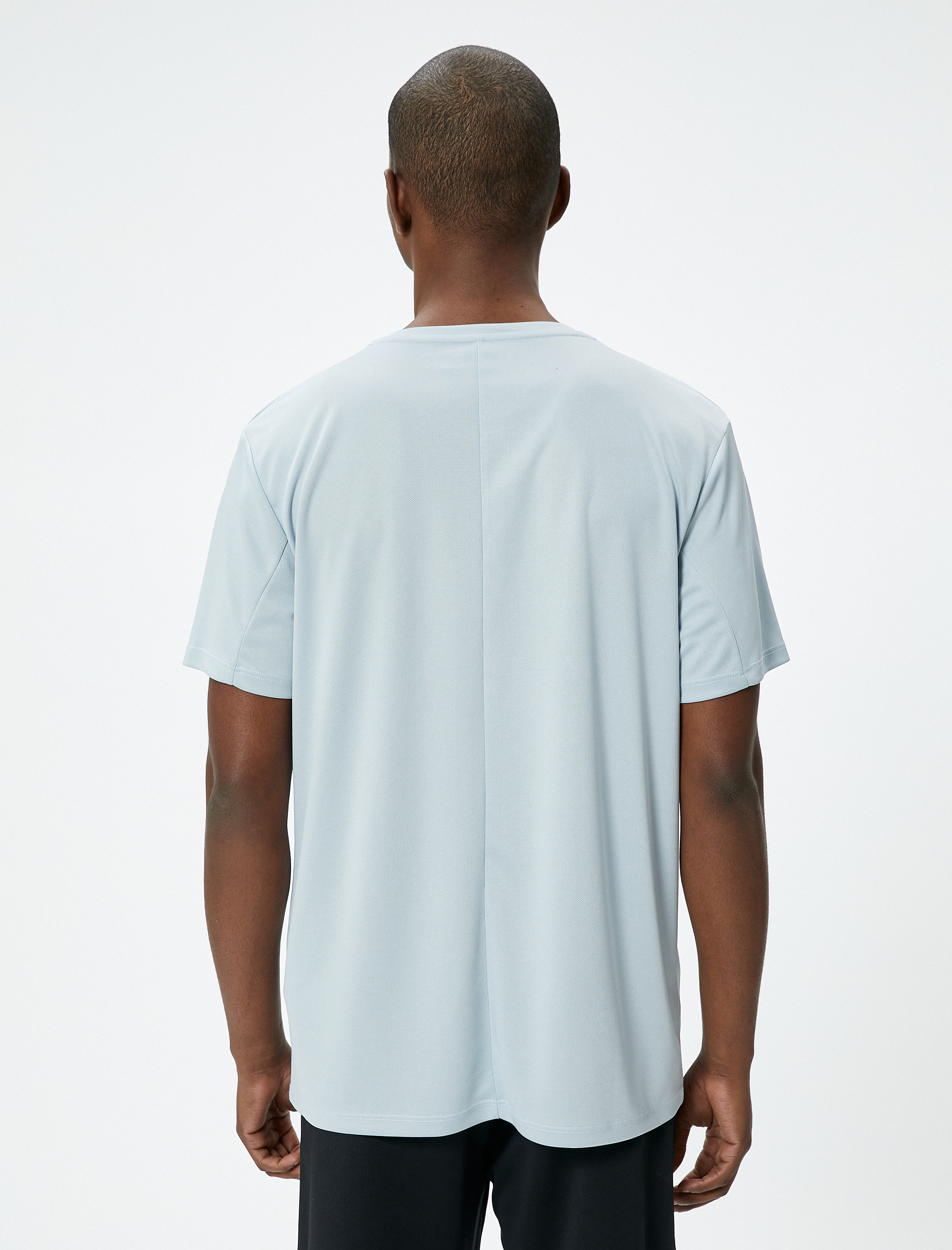   Spor Tişört Slogan Baskılı Bisiklet Yaka Kısa Kollu