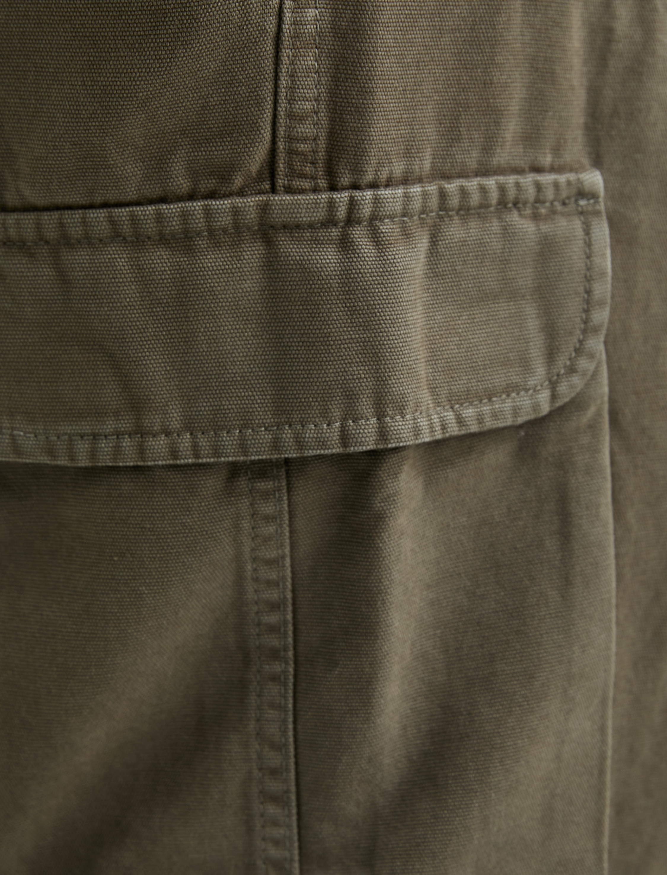   Kargo Cepli Pantolon Düğmeli Pamuklu