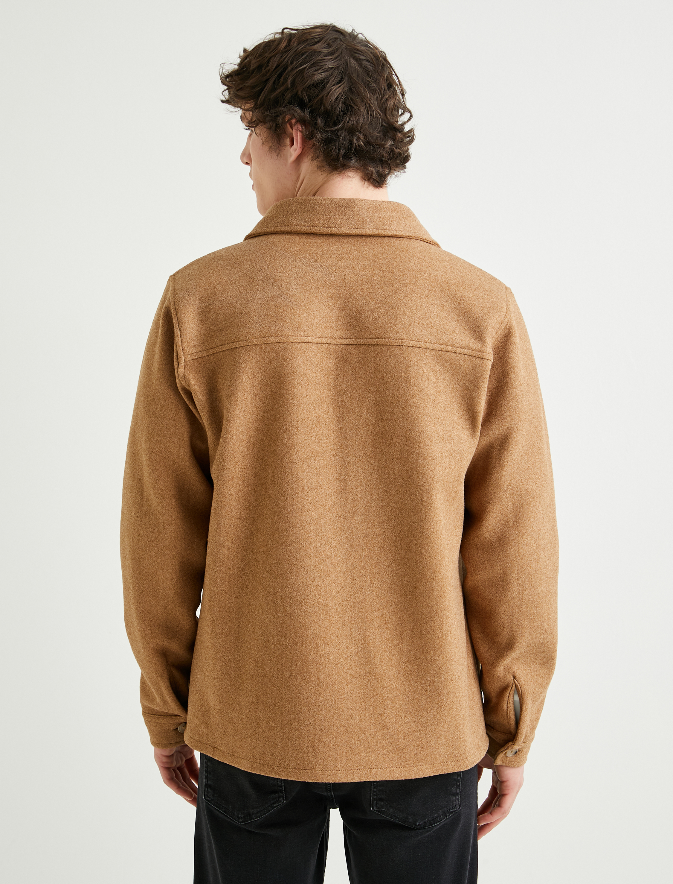   Gömlek Ceket Klasik Yaka Cep Detaylı Düğmeli