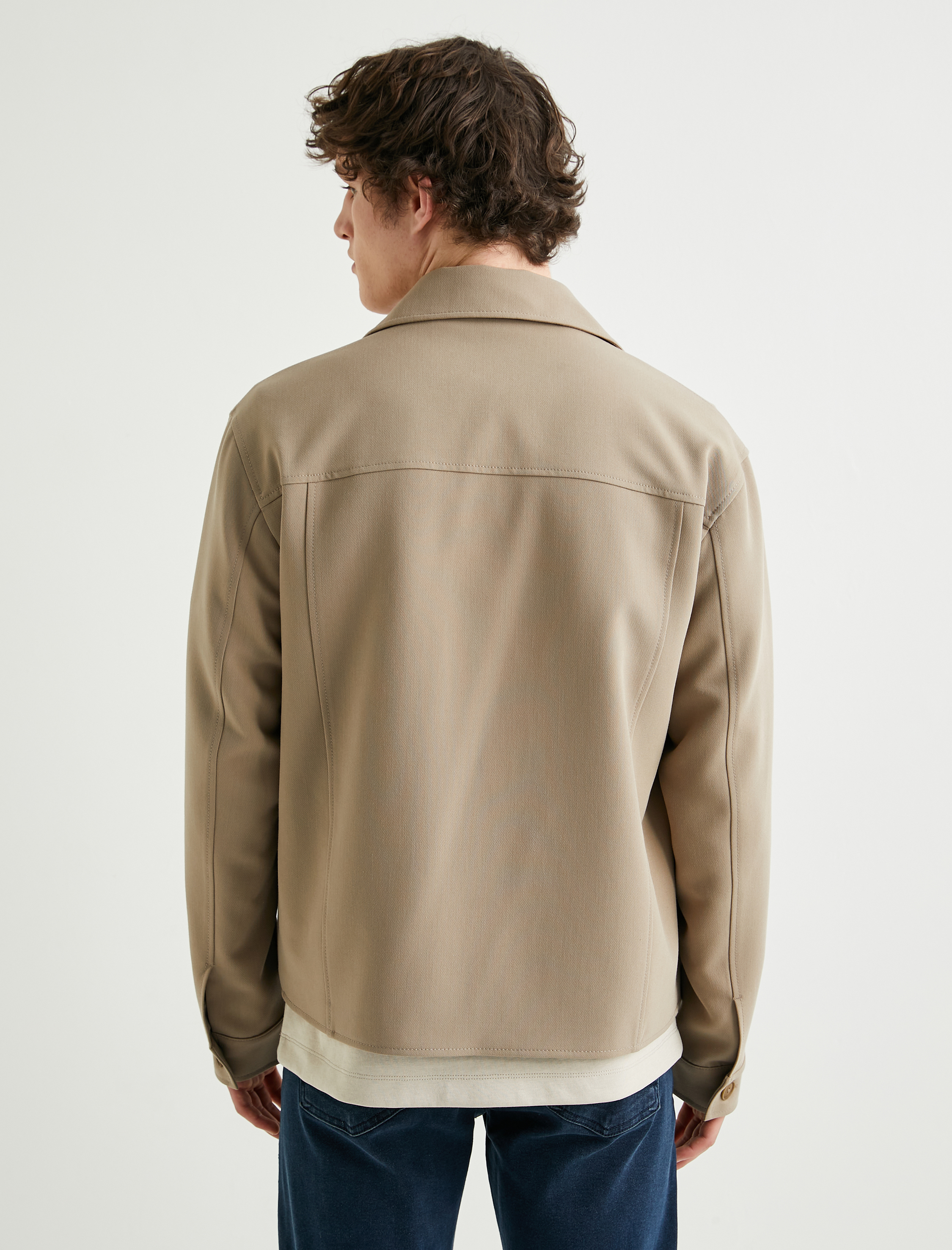   Gömlek Ceket Klasik Yaka Cep Detaylı Düğmeli