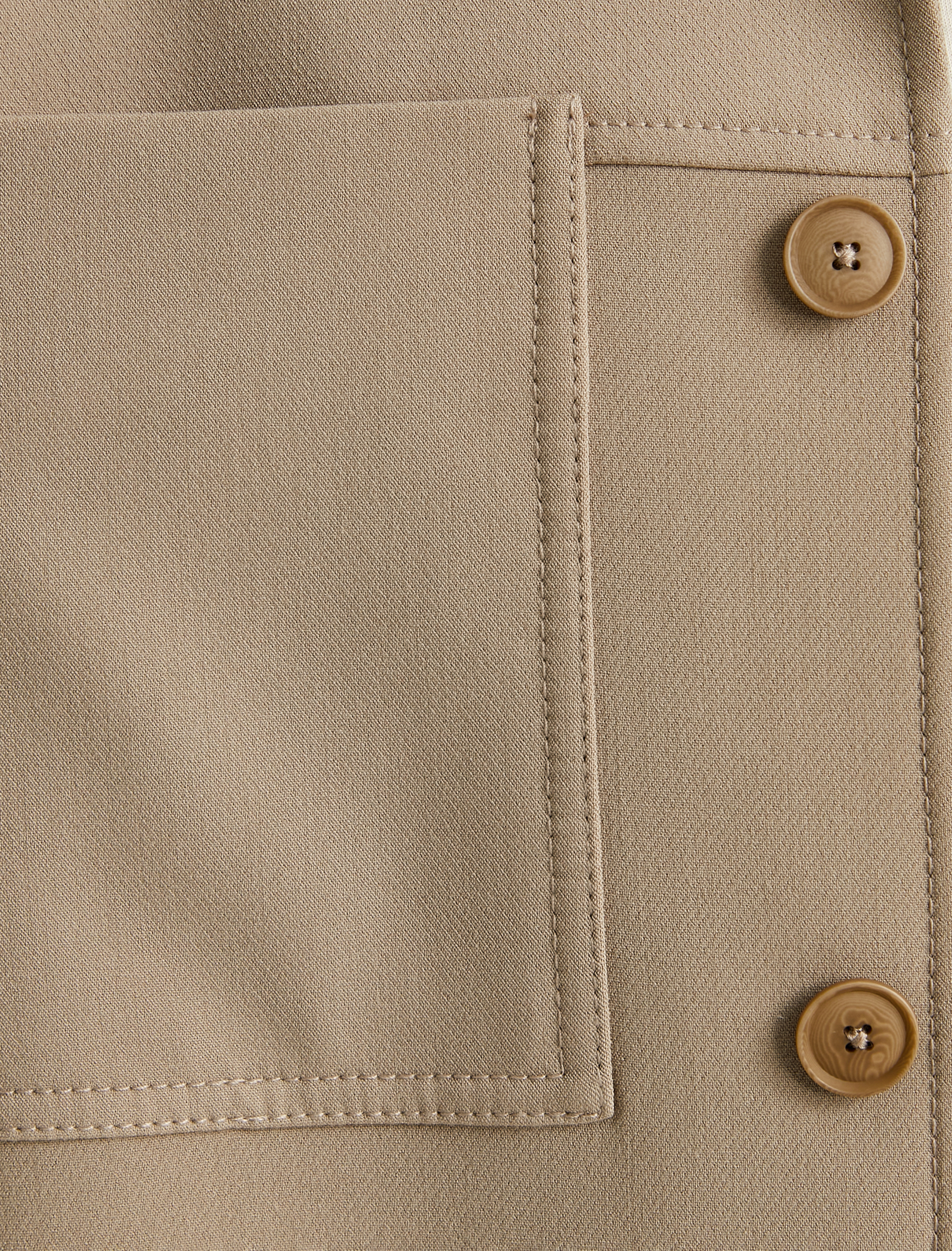   Gömlek Ceket Klasik Yaka Cep Detaylı Düğmeli