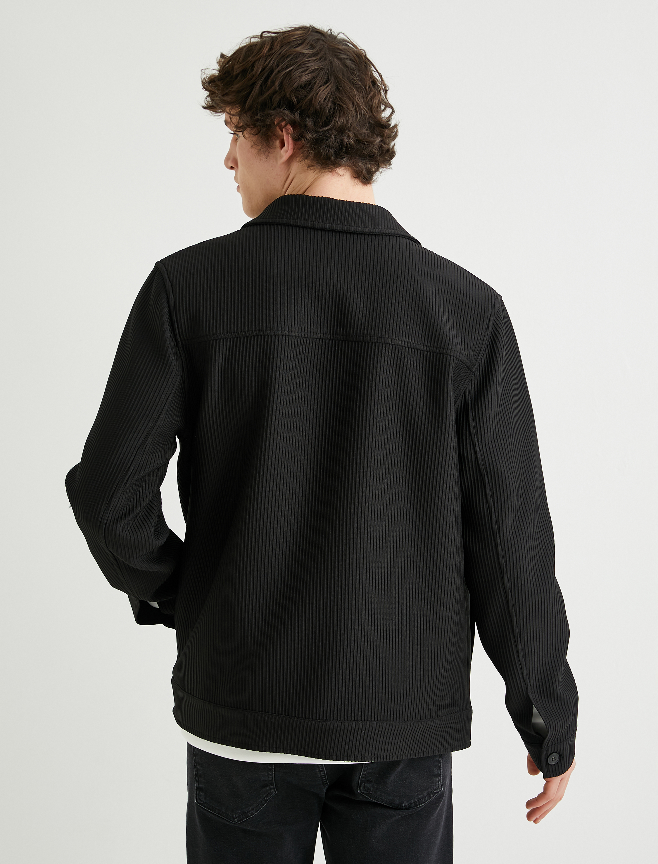   Mevsimlik Ceket Fermuarlı Klasik Yaka Cep Detaylı