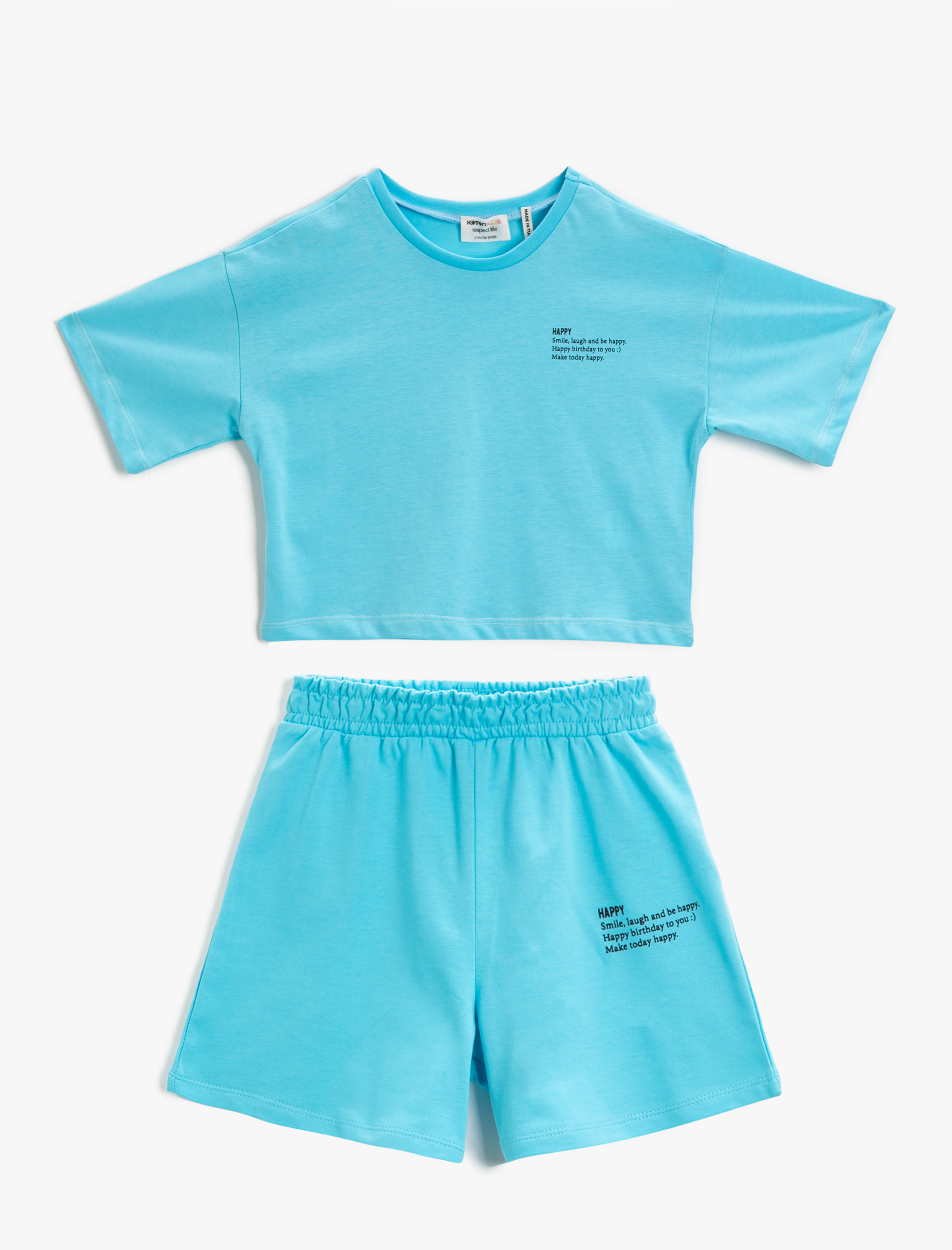  Kız Çocuk Baskılı Şort Pamuklu