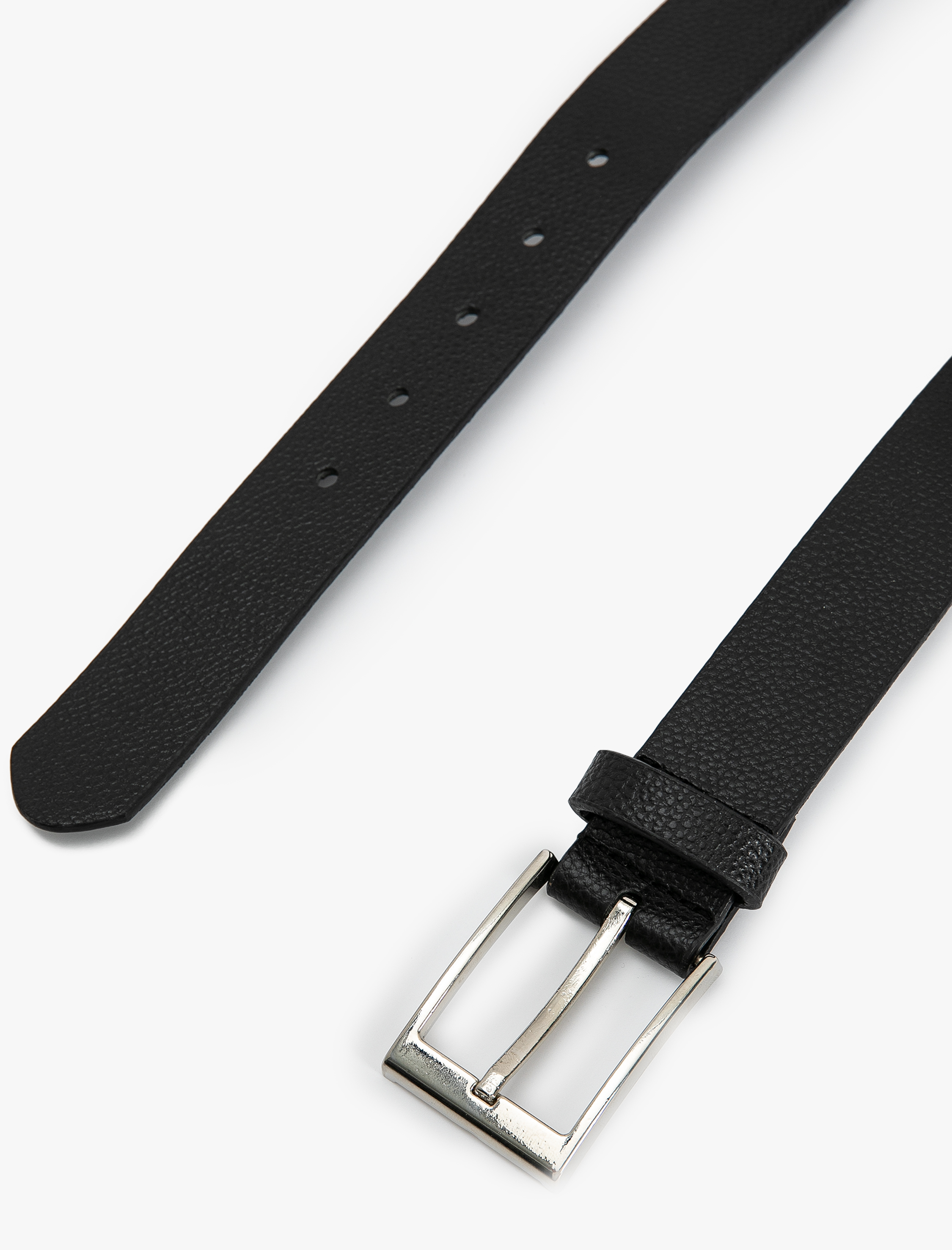  Erkek Deri Görünümlü Kemer Metal Toka Detaylı