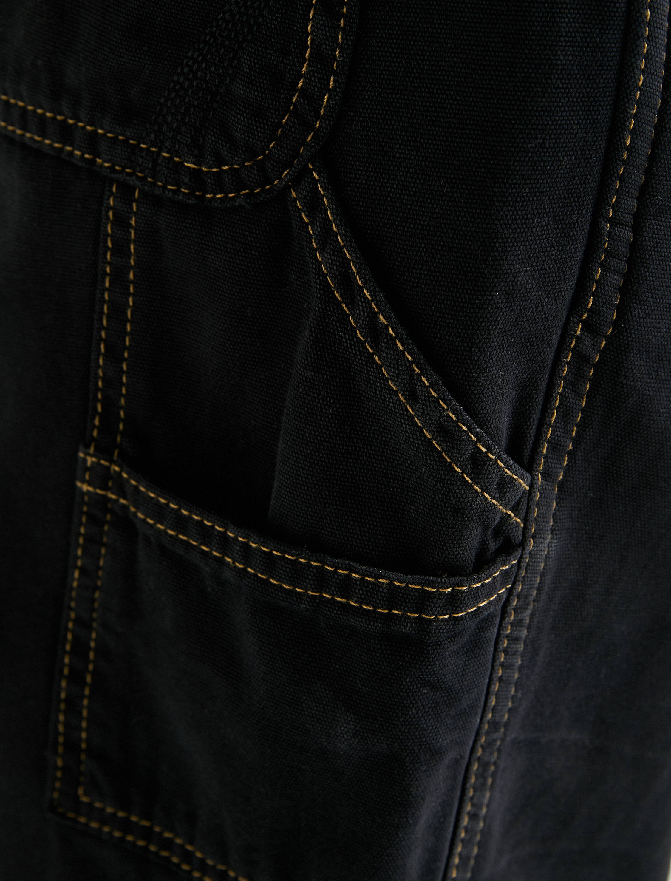   Bol Pantolon Dikiş Detaylı Chino Cepli Düğmeli Pamuklu