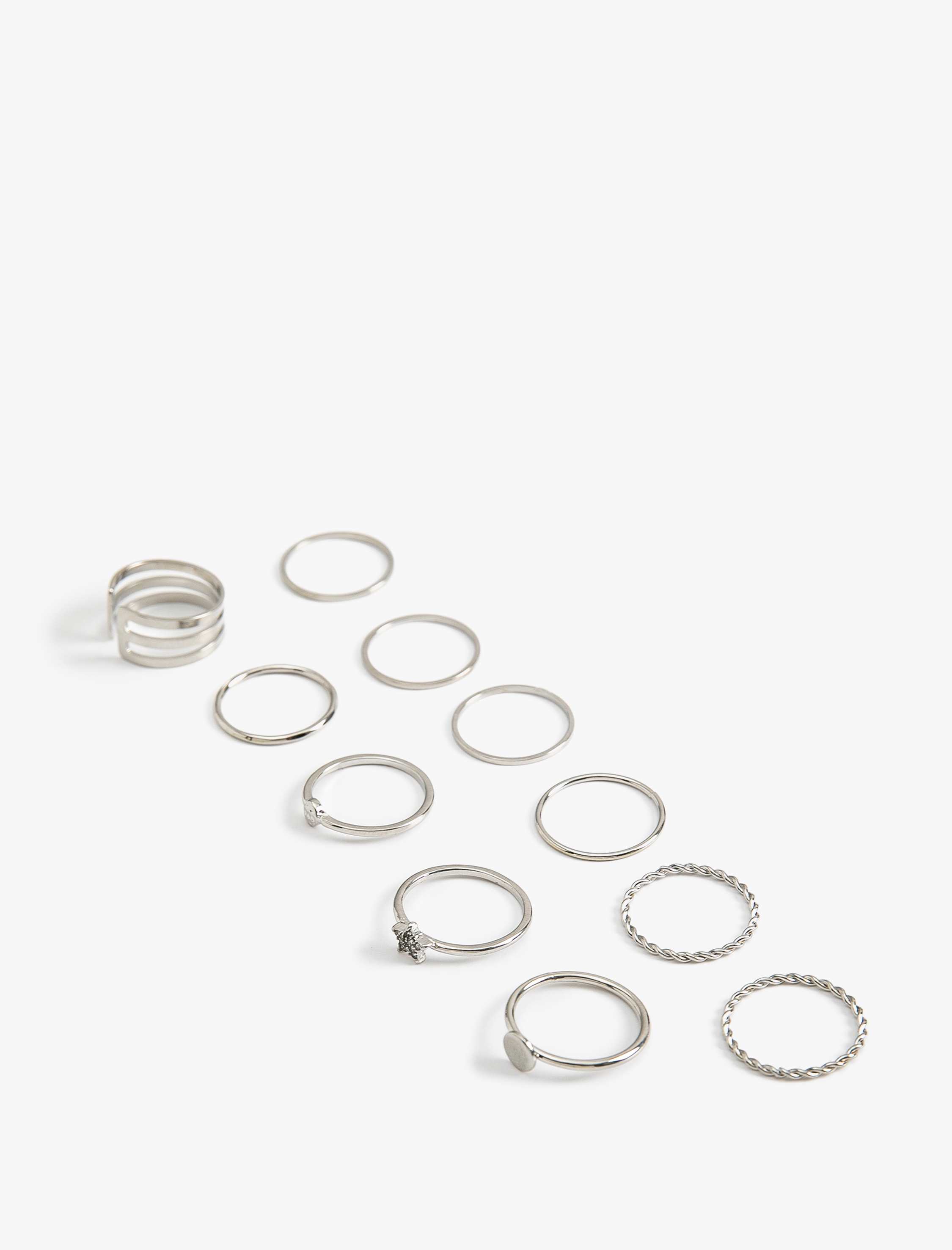  Kadın Eklem Yüzük Seti Çelik 11'li