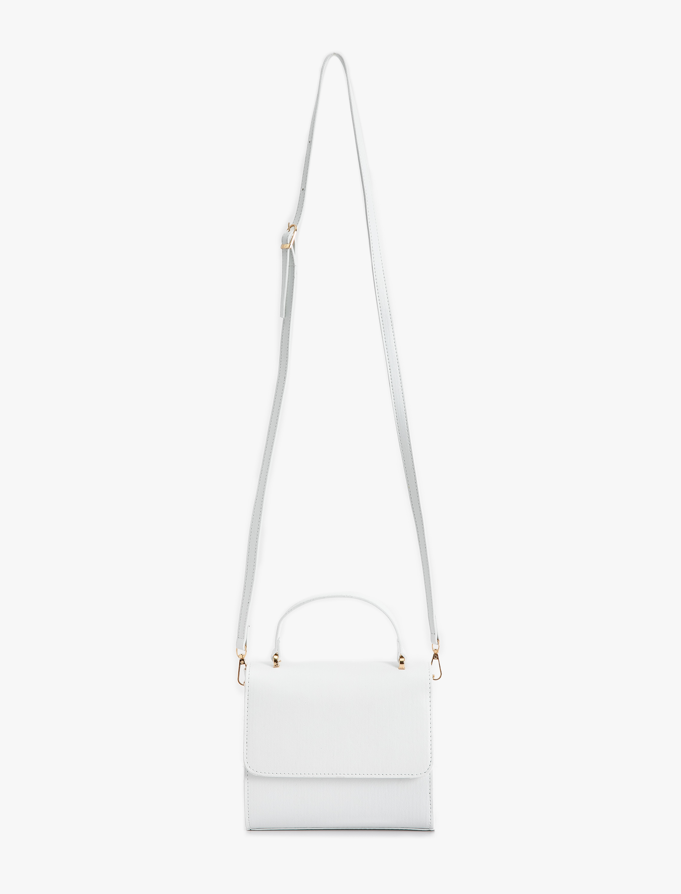  Kadın Çapraz Çanta Kapaklı Suni Deri Saplı