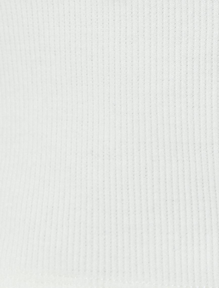   Kapşonlu Fermuarlı Sweatshirt Crop Korse Görünümlü Baskılı