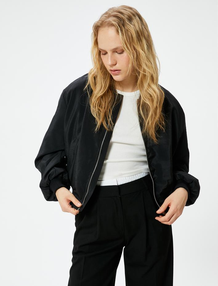  Paraşüt Bomber Ceket Fermuarlı Cep Detaylı