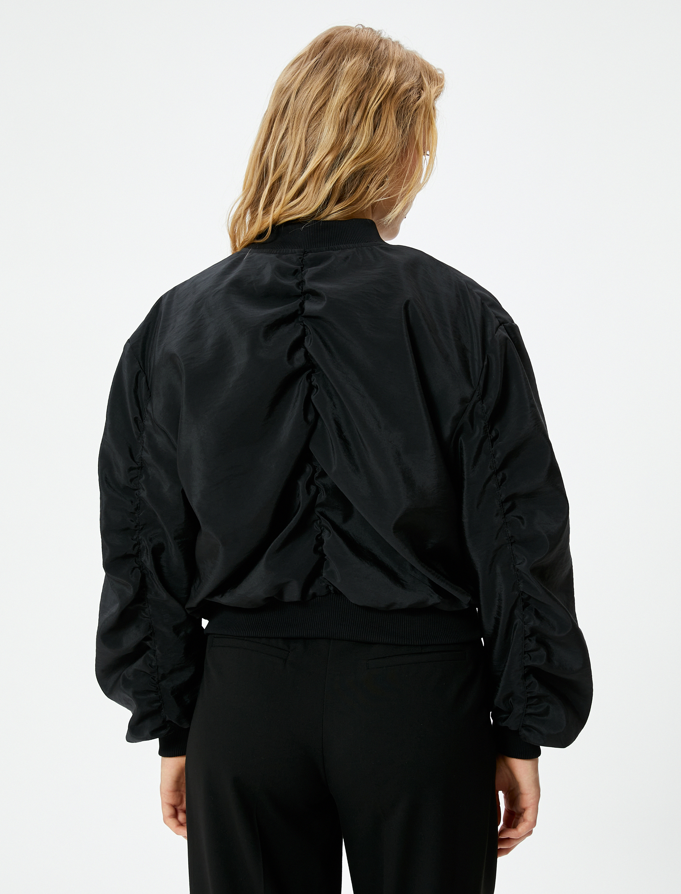   Paraşüt Bomber Ceket Fermuarlı Cep Detaylı