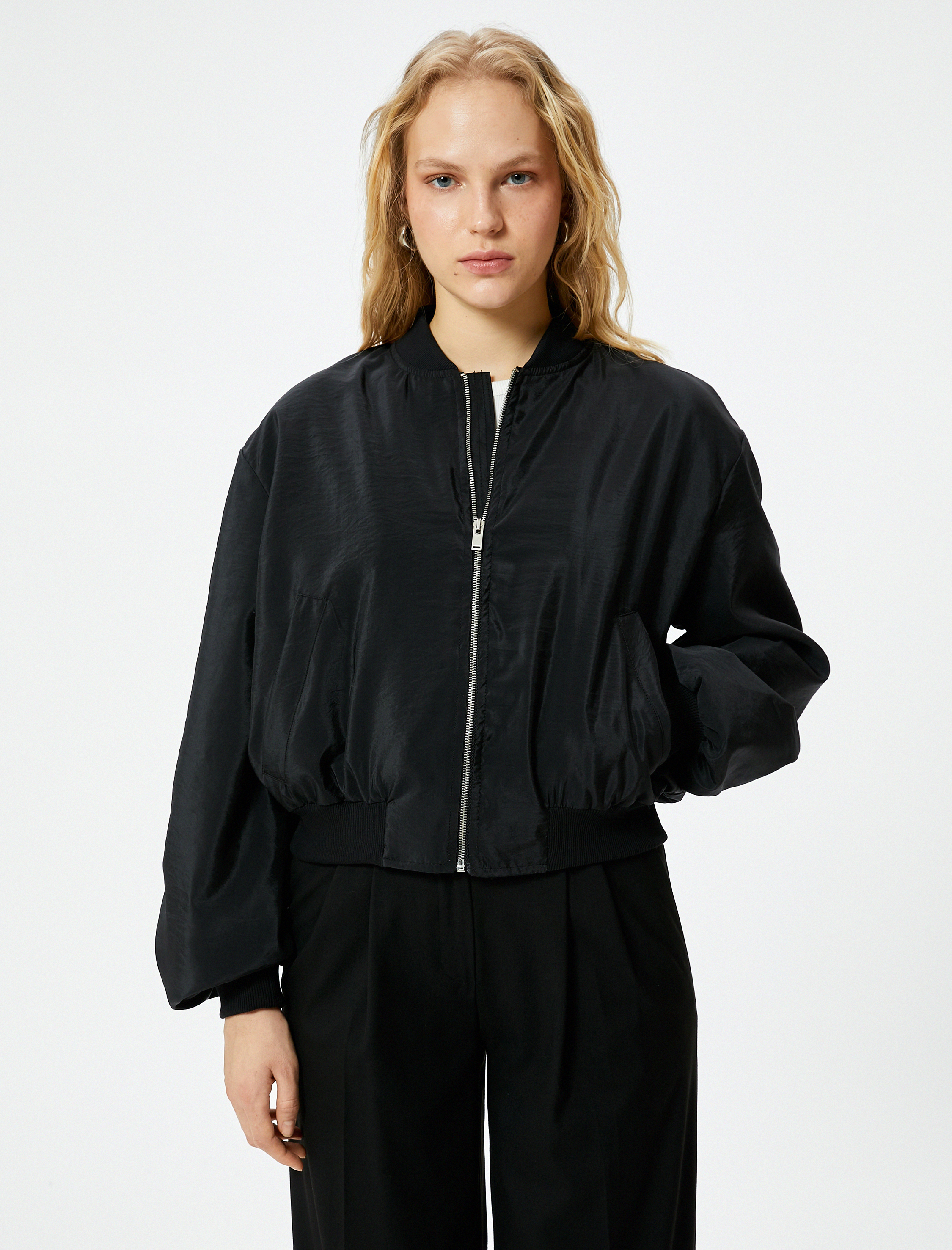   Paraşüt Bomber Ceket Fermuarlı Cep Detaylı