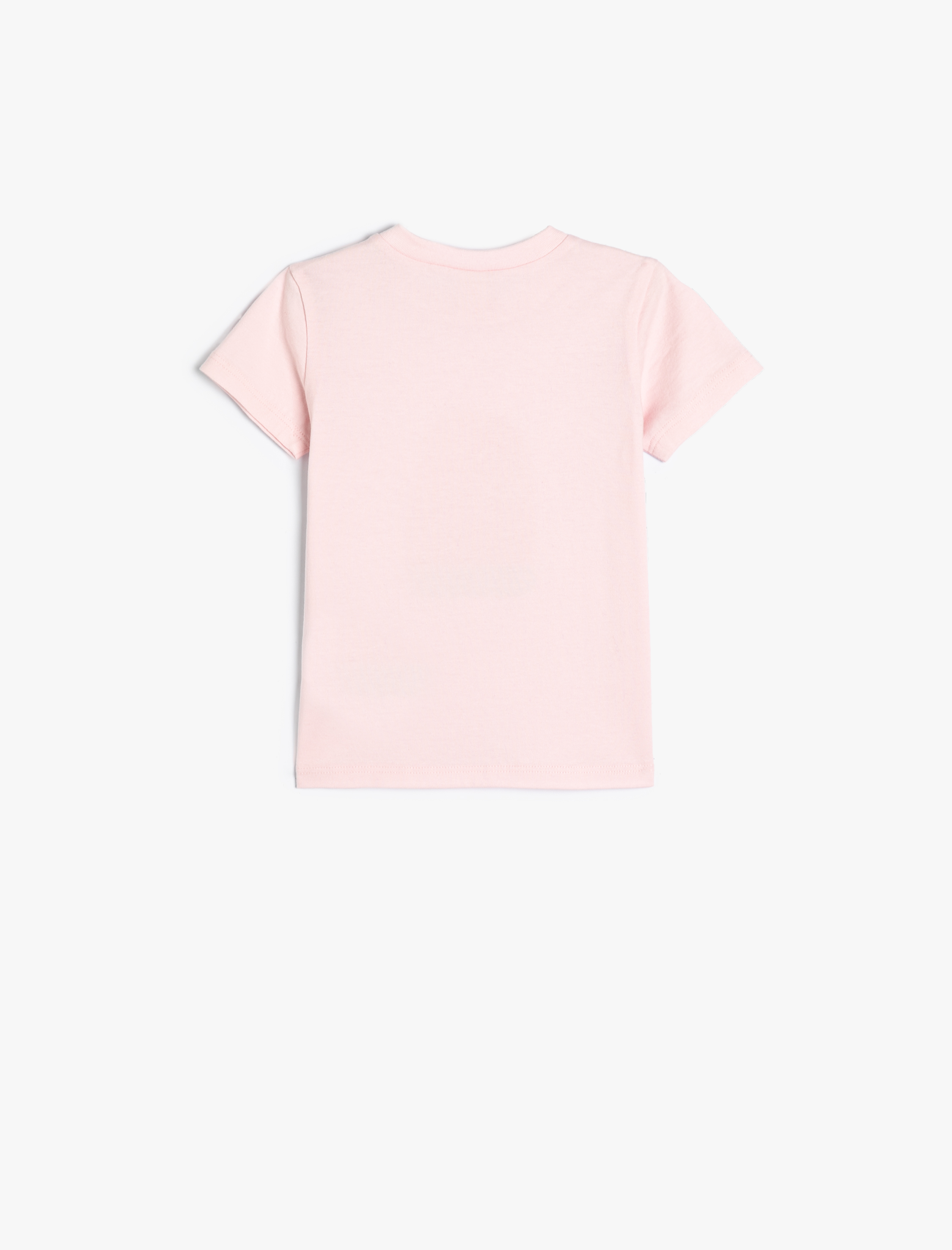  Kız Bebek Tişört Dondurma Baskılı Kısa Kollu Bisiklet Yaka