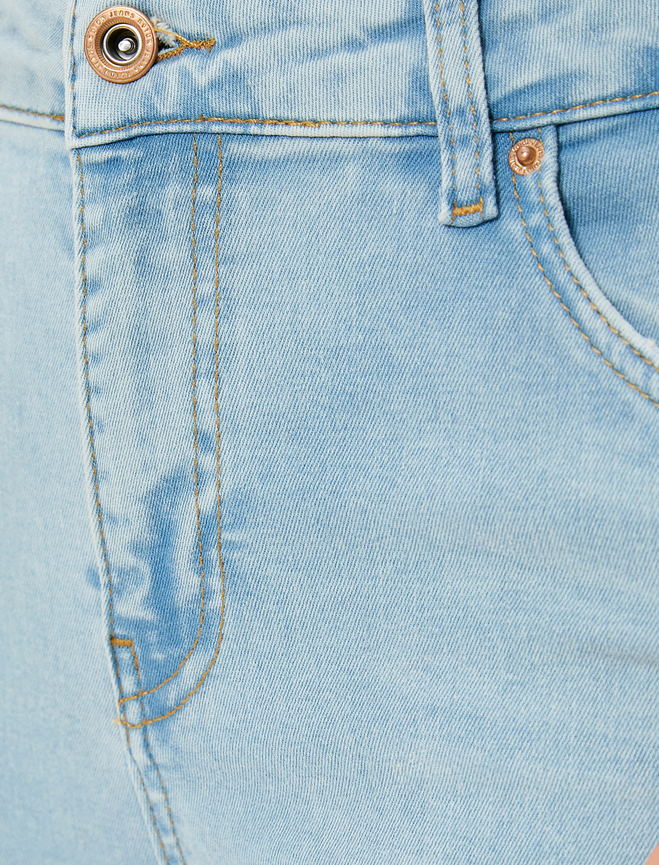   Dar Kesim Yüksek Bel Kot Pantolon Esnek Cepli Pamuklu - Carmen Skinny Jeans