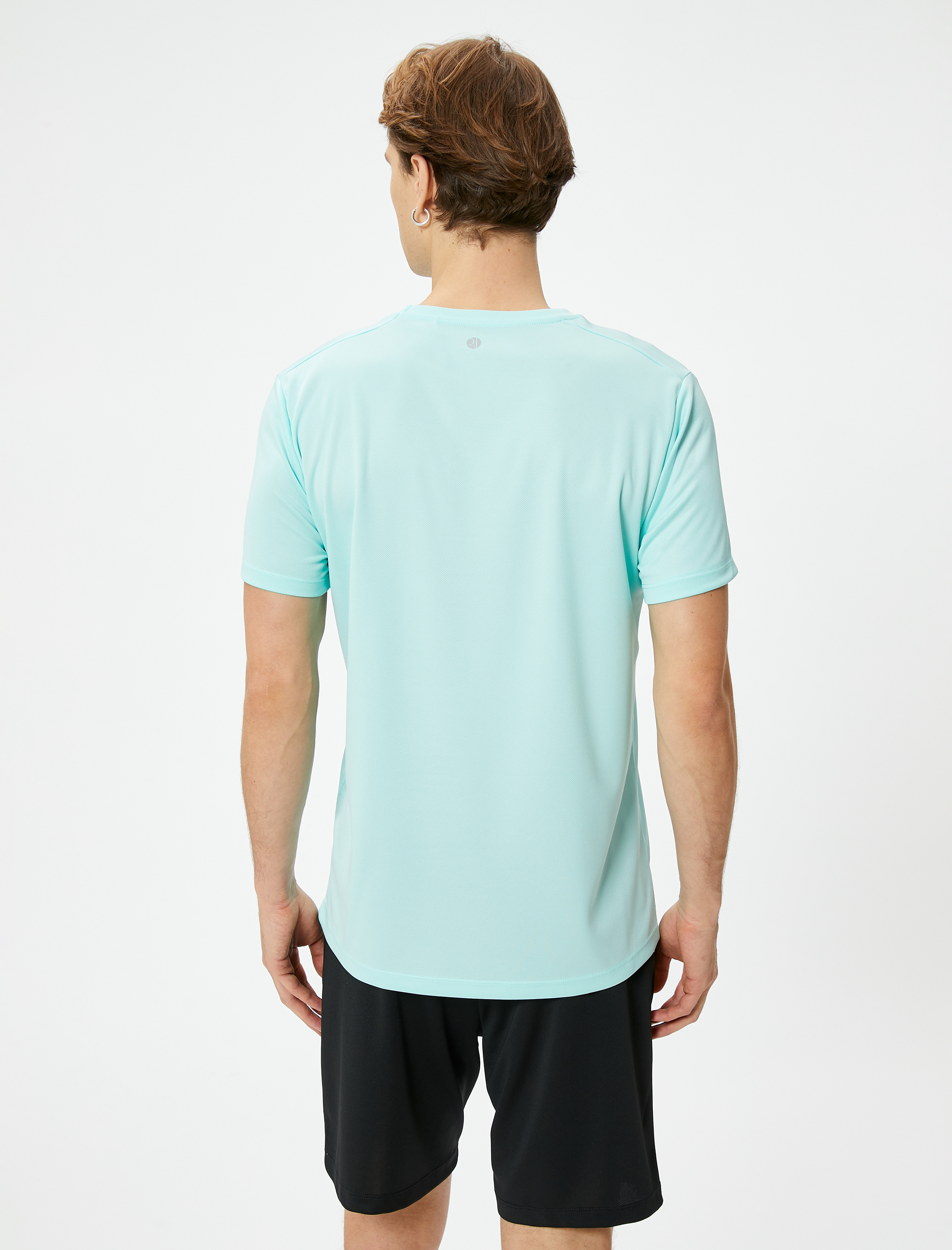   Spor Tişört Reflektör Baskılı Kısa Kollu Bisiklet Yaka