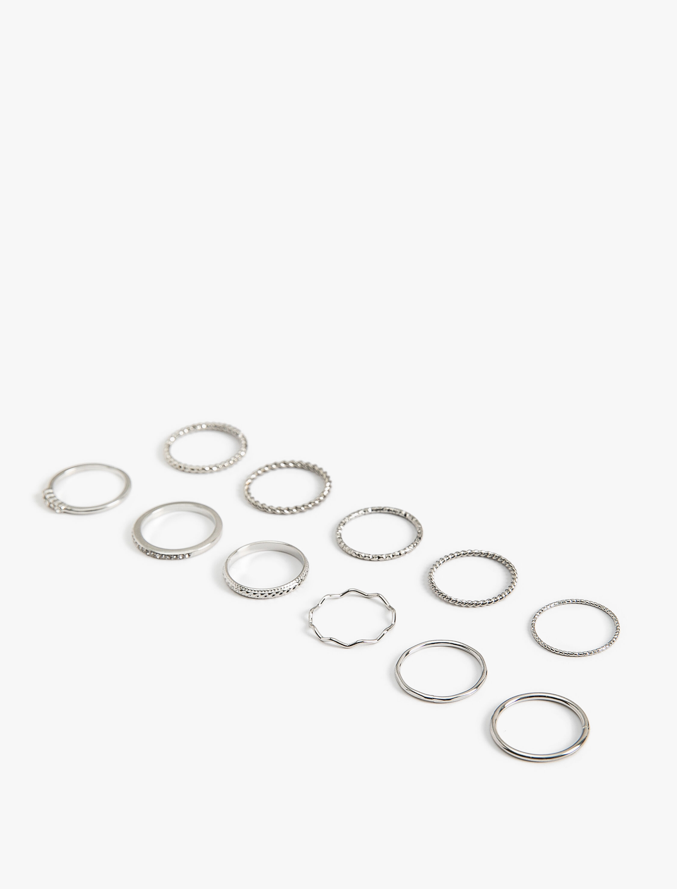  Kadın Eklem Yüzük Seti Çelik 11'li