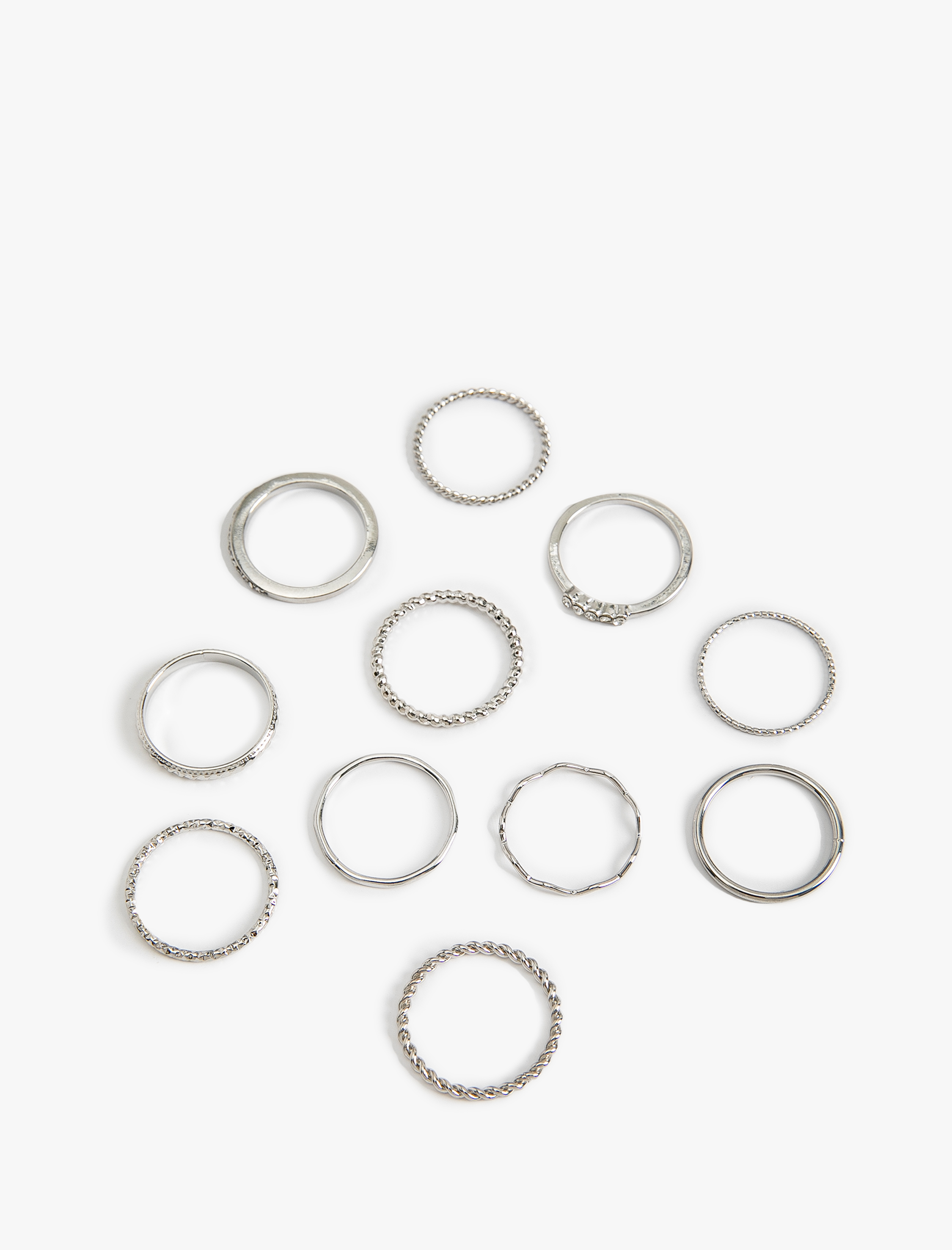  Kadın Eklem Yüzük Seti Çelik 11'li