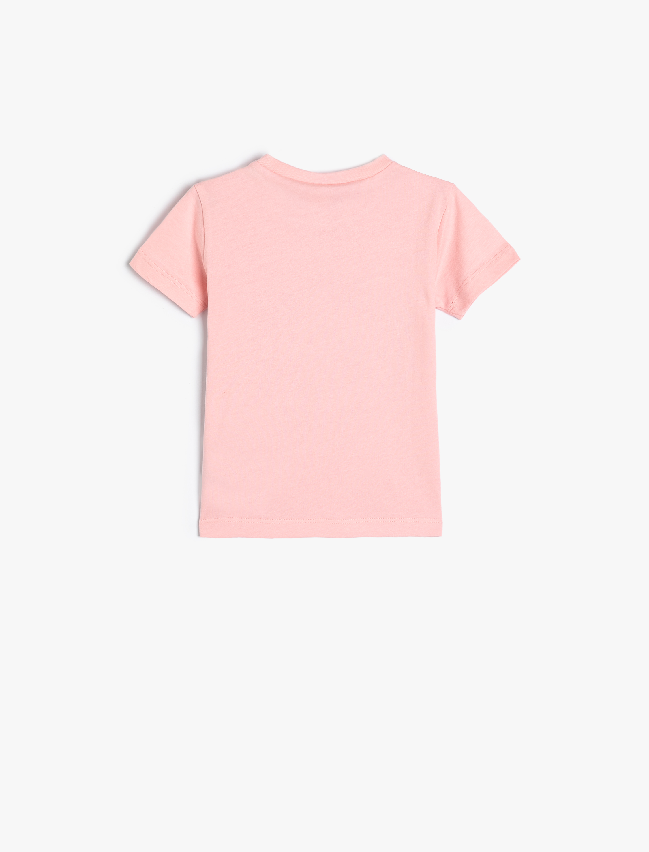  Kız Bebek Tişört Çiçek Baskılı Kısa Kollu Bisiklet Yaka Pamuklu