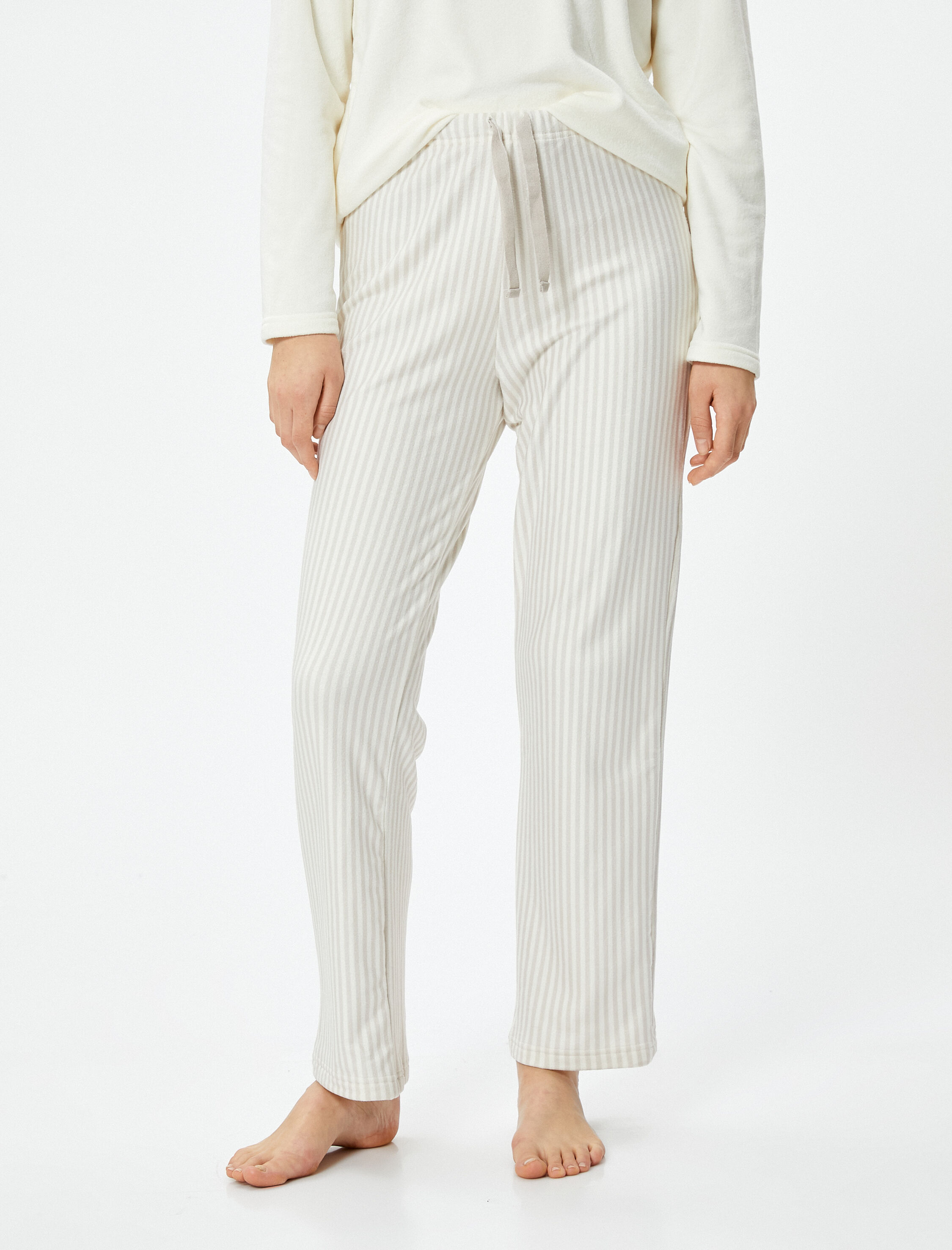   Pijama Altı Düz Paça Beli Bağcıklı