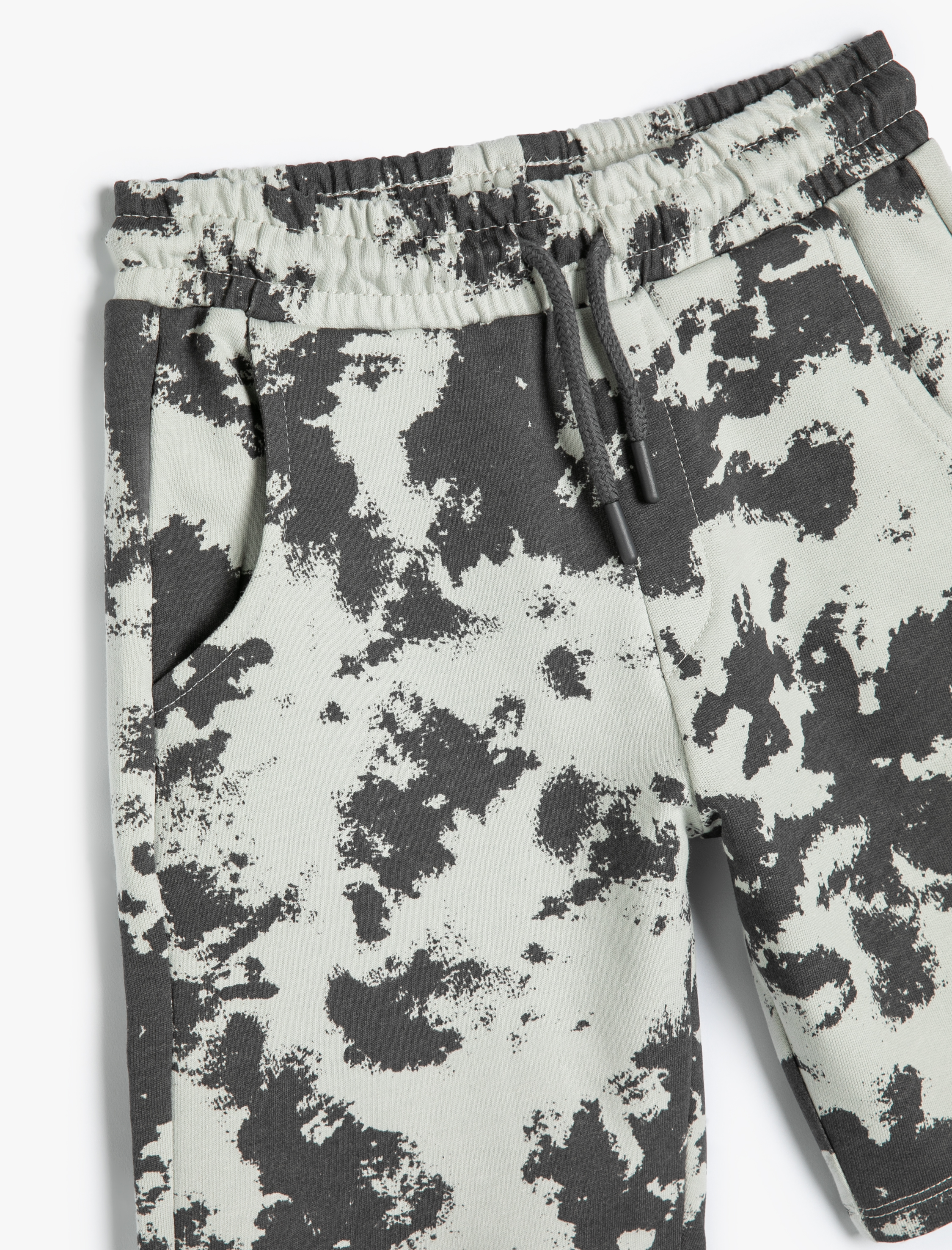  Erkek Çocuk Şort Batik Desenli Beli Lastikli Cepli Pamuklu