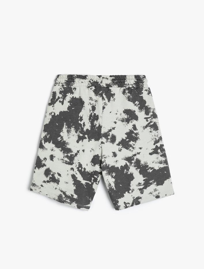 Erkek Çocuk Şort Batik Desenli Beli Lastikli Cepli Pamuklu