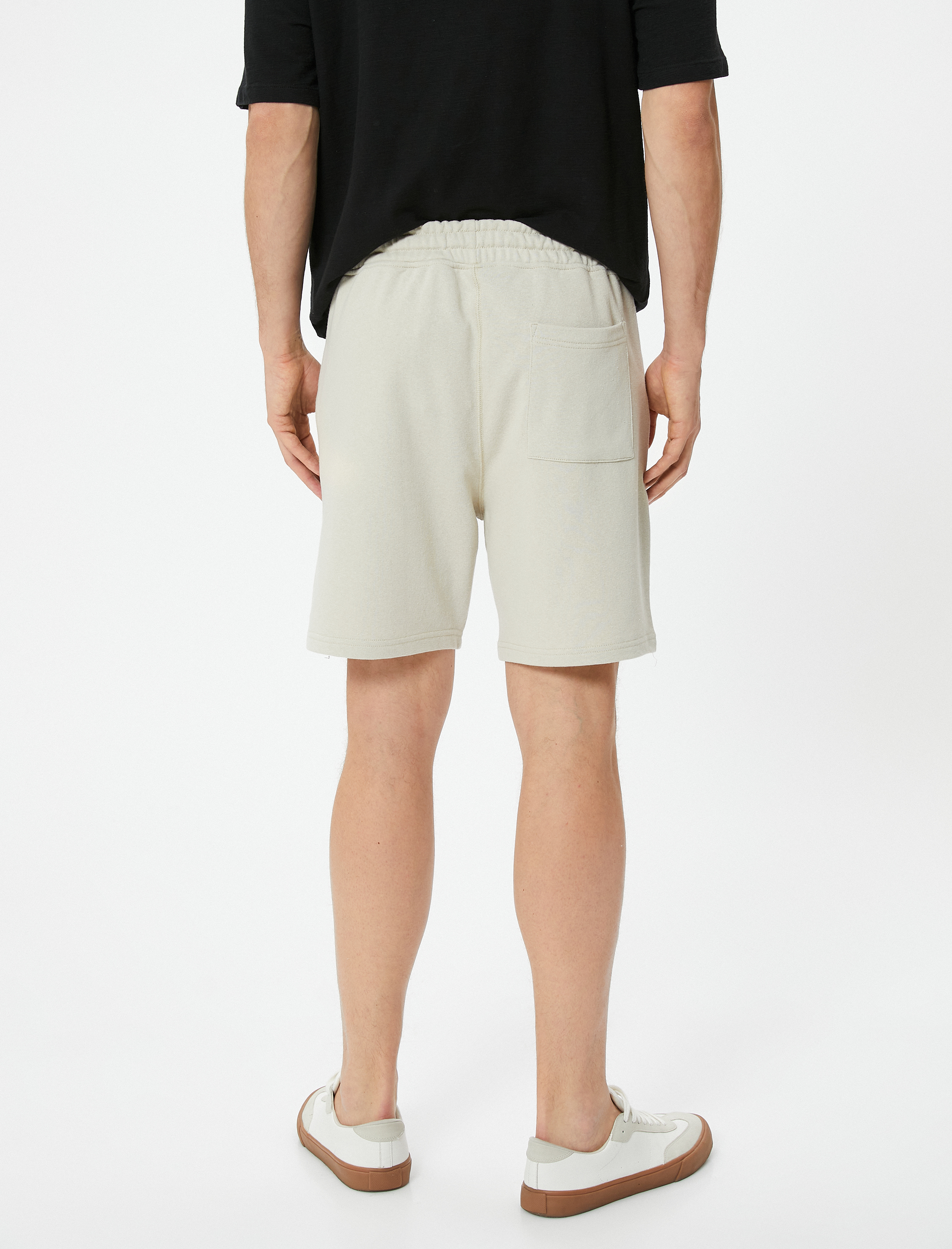 Basic Dokuma Şort Beli Bağcıklı Cep Detaylı