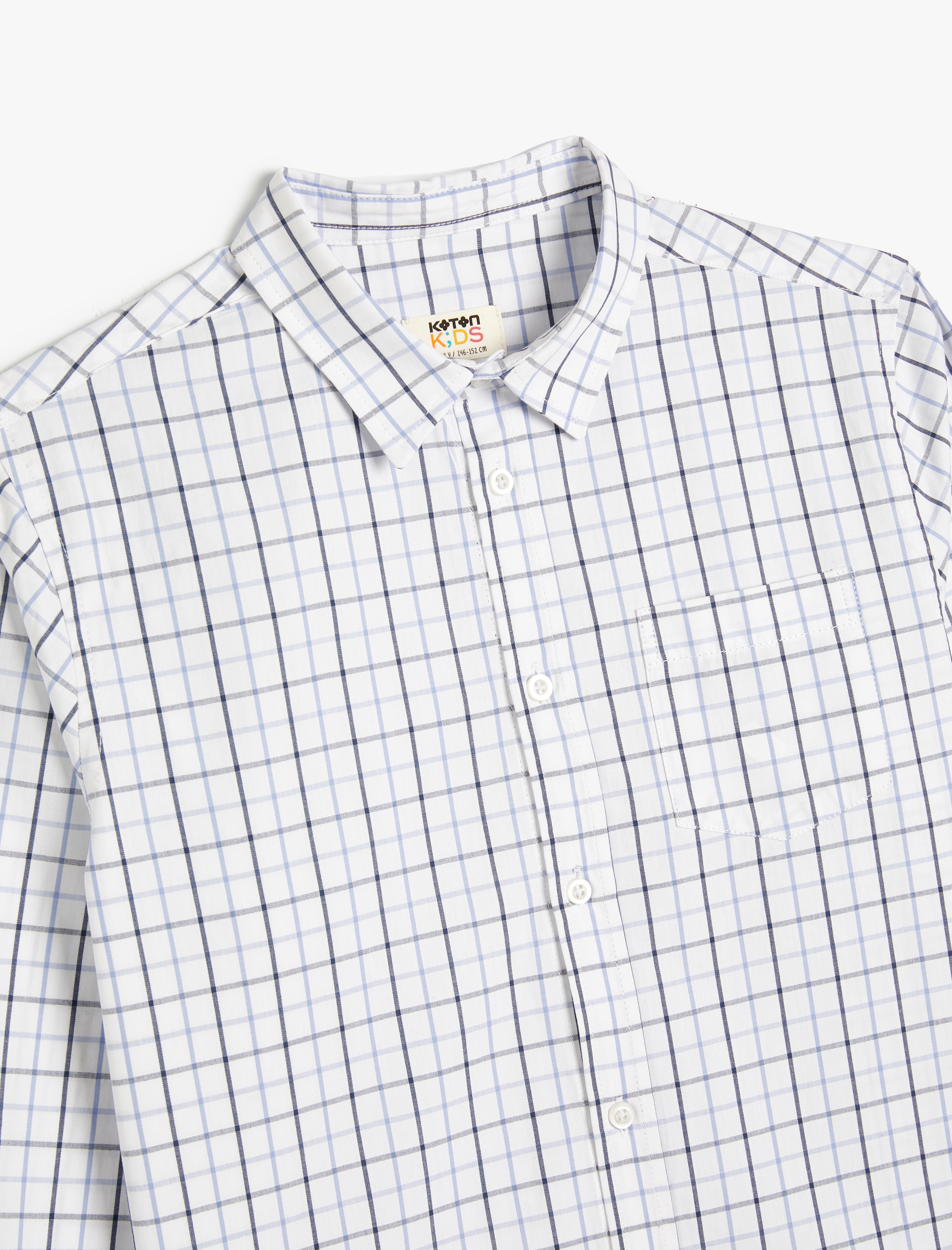  Erkek Çocuk Uzun Kollu Gömlek Pamuklu Düğmeli Klasik Yaka