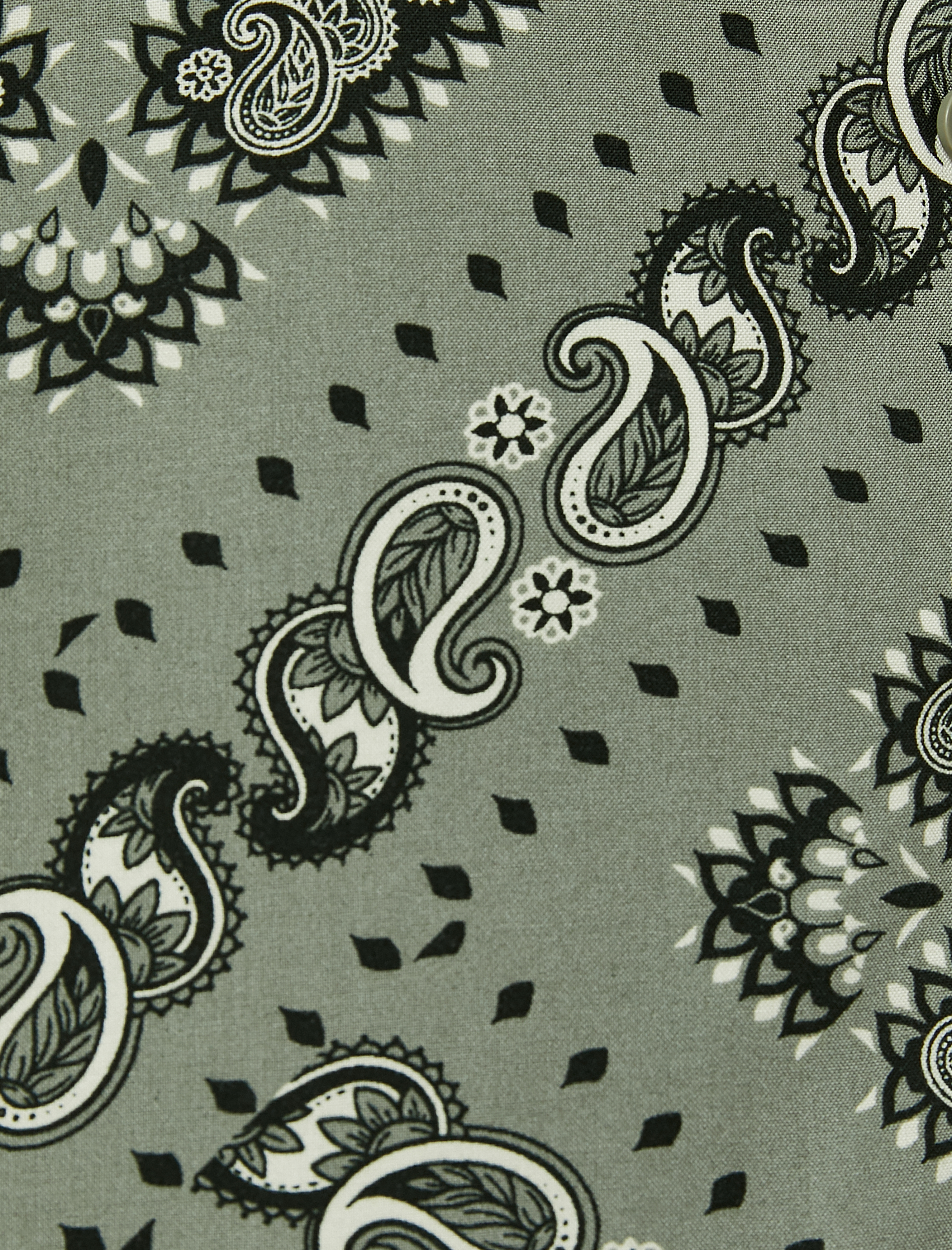 Vintage Gömlek Kısa Kollu Devrik Yaka Viskon Karışımlı Regular Fit