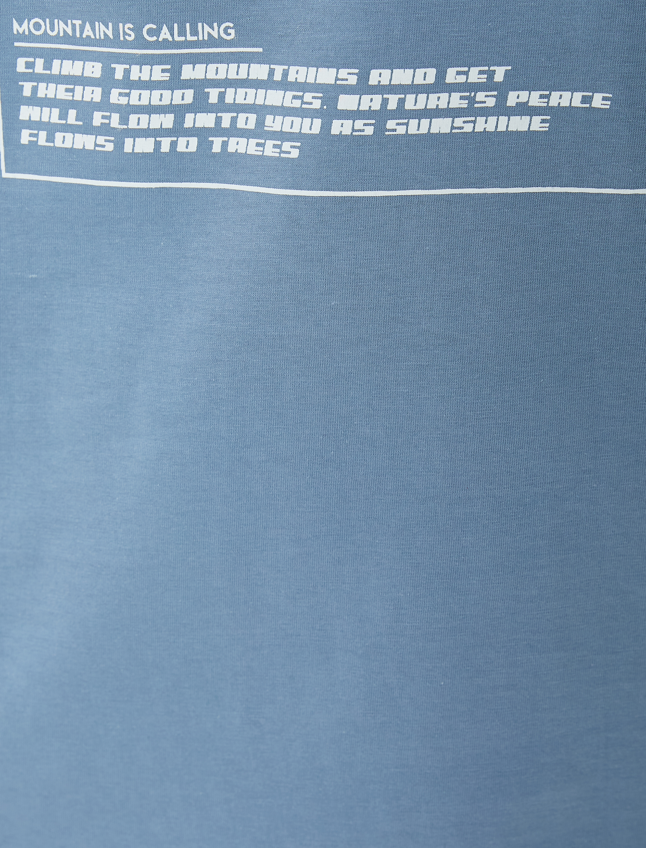   Manzara Baskılı Tişört Bisiklet Yaka Kısa Kollu Pamuklu