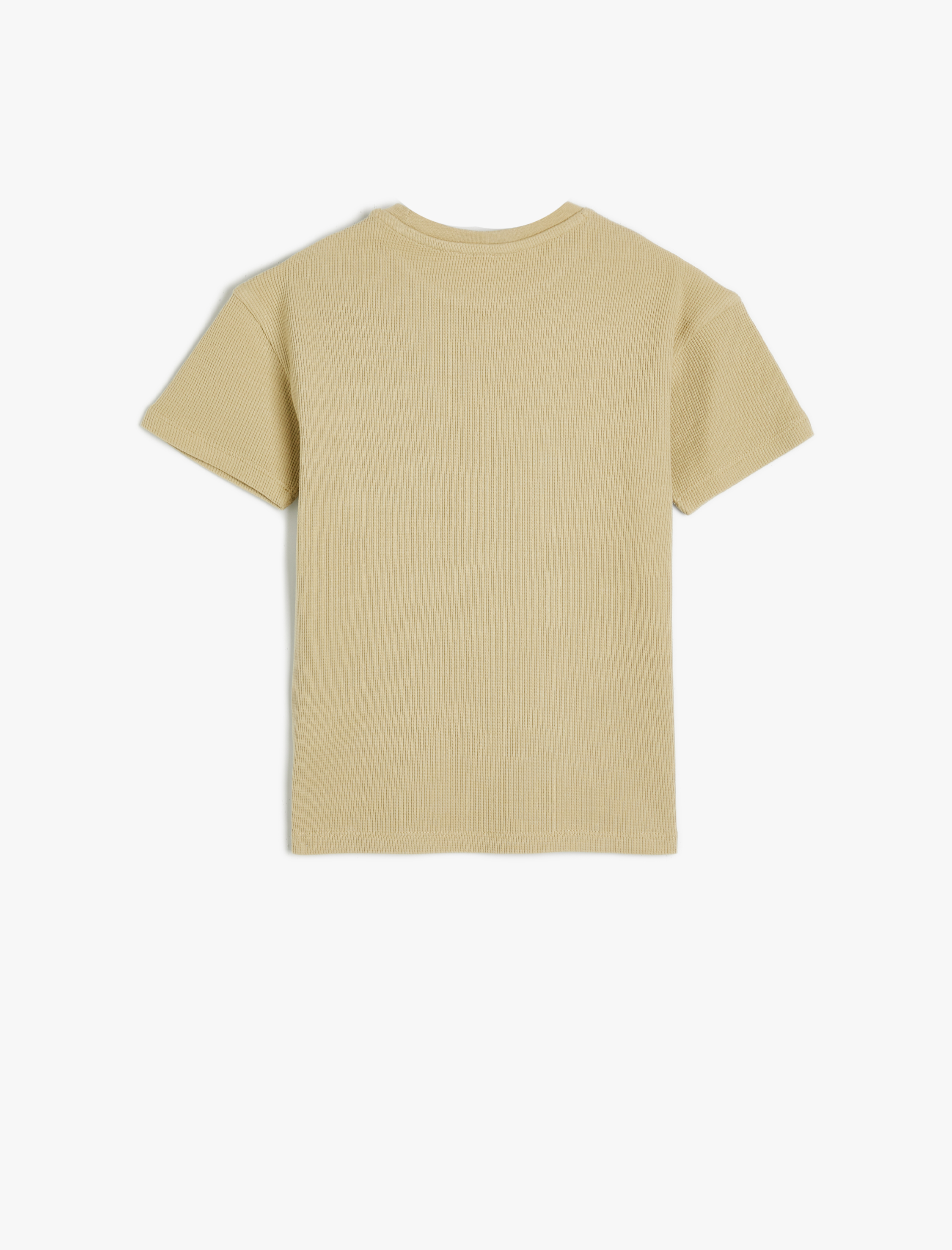  Erkek Çocuk Basic Tişört Kısa Kollu Bisiklet Yaka Cep Detaylı Pamuklu