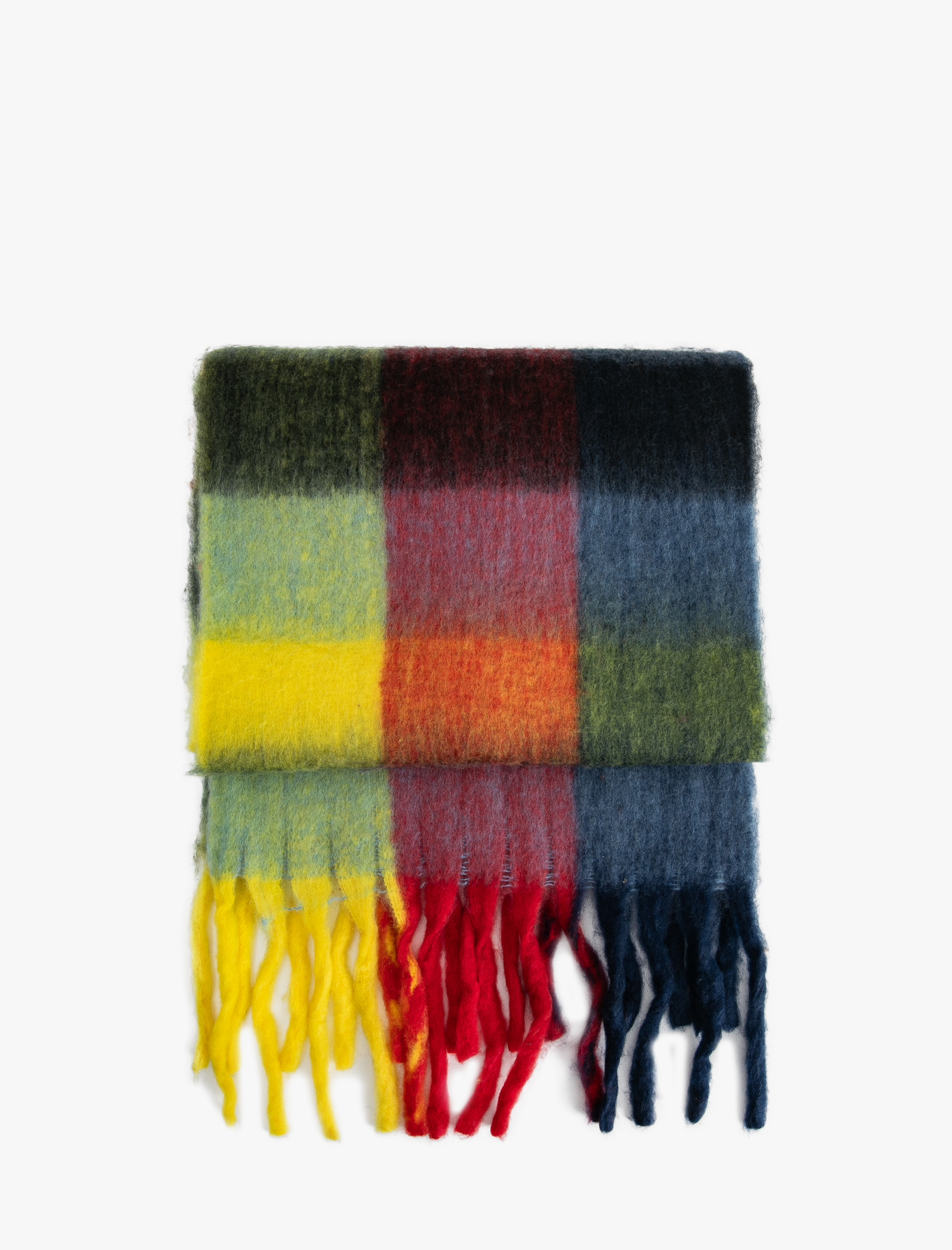  Kadın Atkı Kareli Yumuşak Dokulu Püsküllü