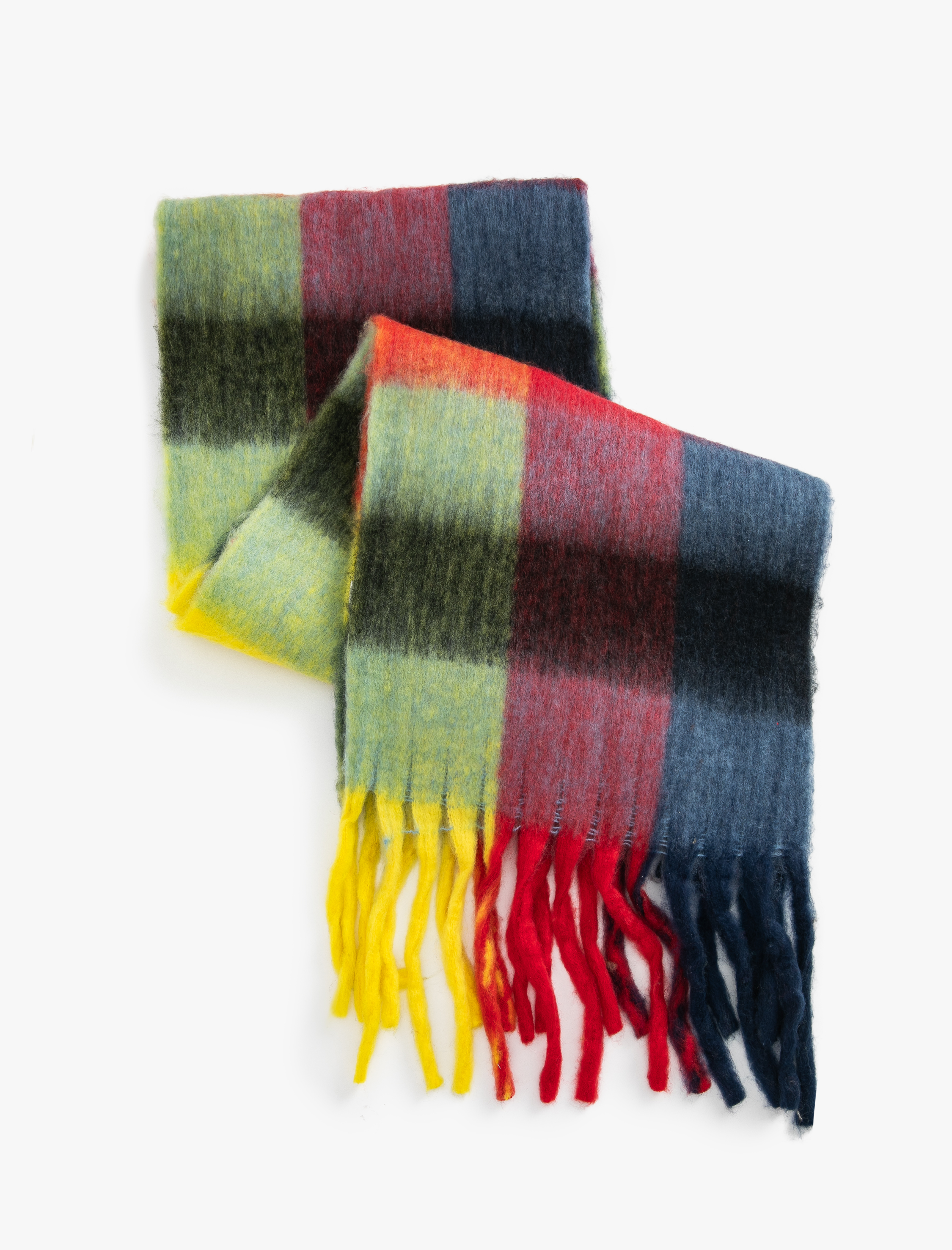  Kadın Atkı Kareli Yumuşak Dokulu Püsküllü