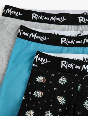 Rick and Morty 3'lü Boxer Seti Lisanslı Desenli_2