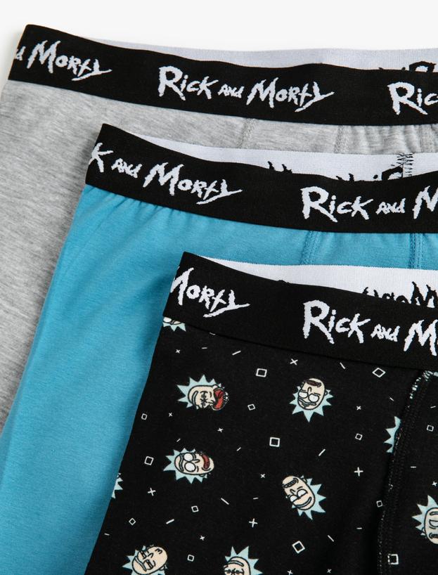 Rick and Morty 3'lü Boxer Seti Lisanslı Desenli_2