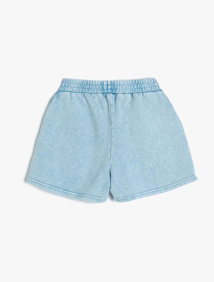 Kız Çocuk Basic Mini Şort Beli Lastikli Cepli Pamuklu