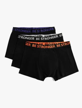 3'lü Boxer Seti Slogan Baskılı