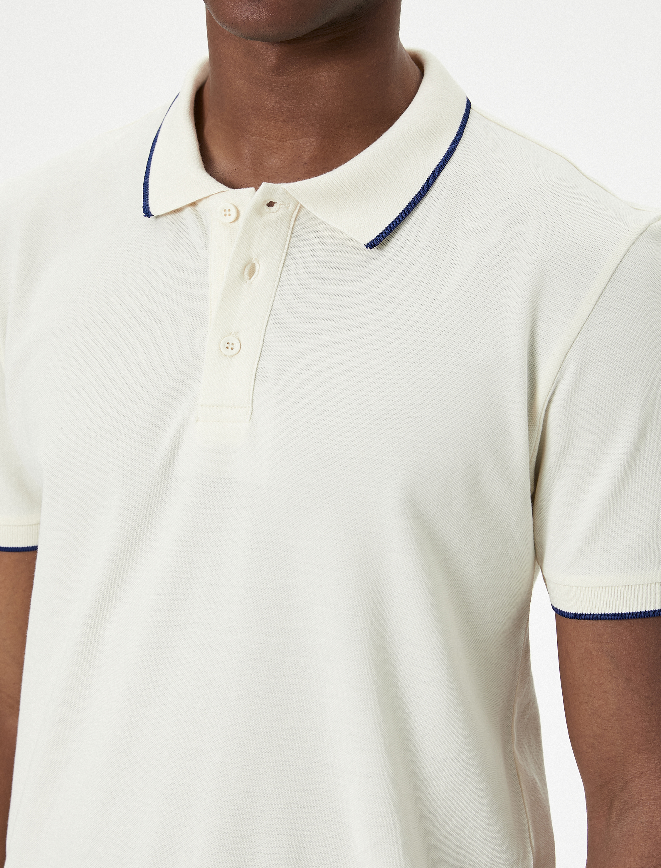   Polo Yaka Tişört Slim Fit Kısa Kollu Biyeli