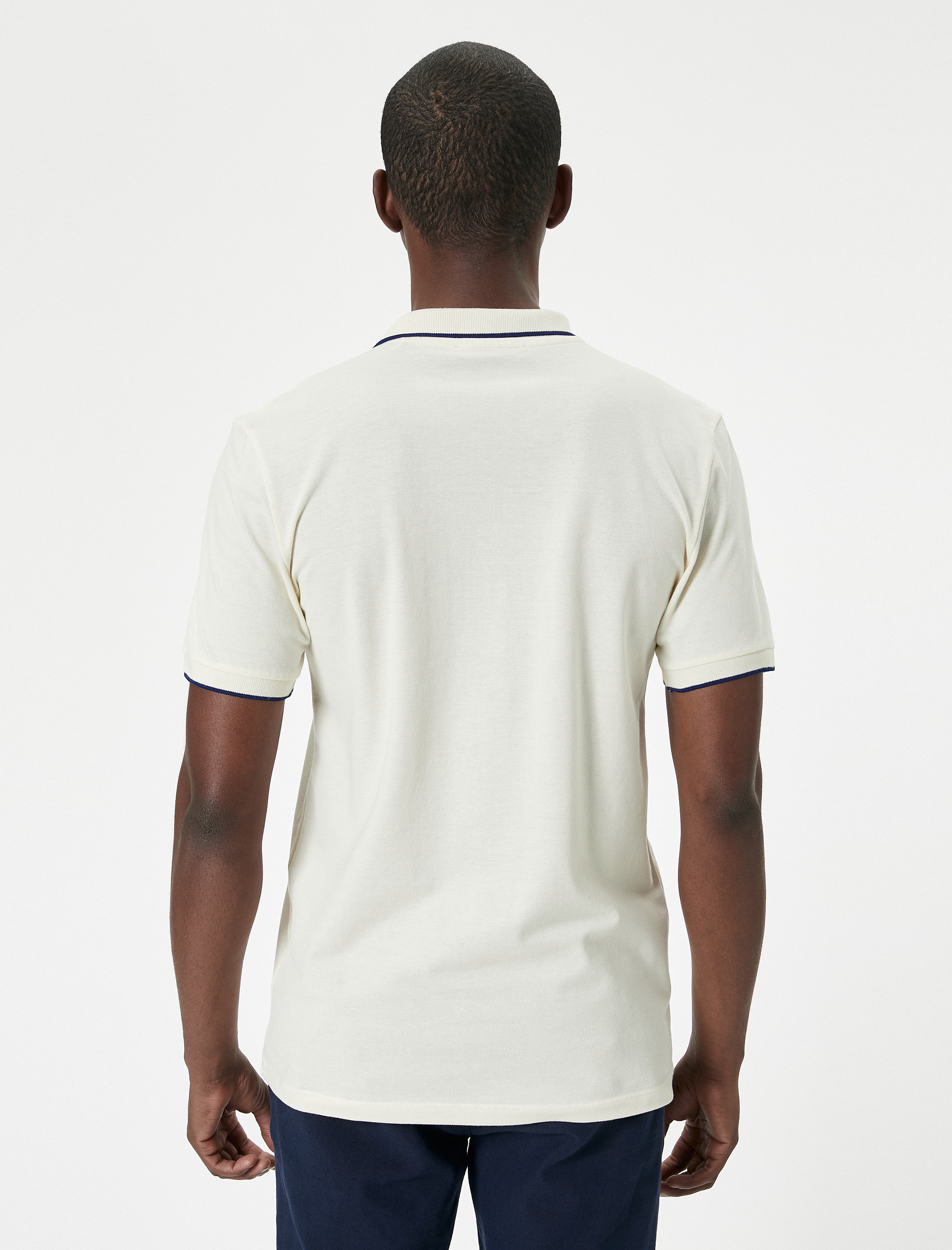   Polo Yaka Tişört Slim Fit Kısa Kollu Biyeli